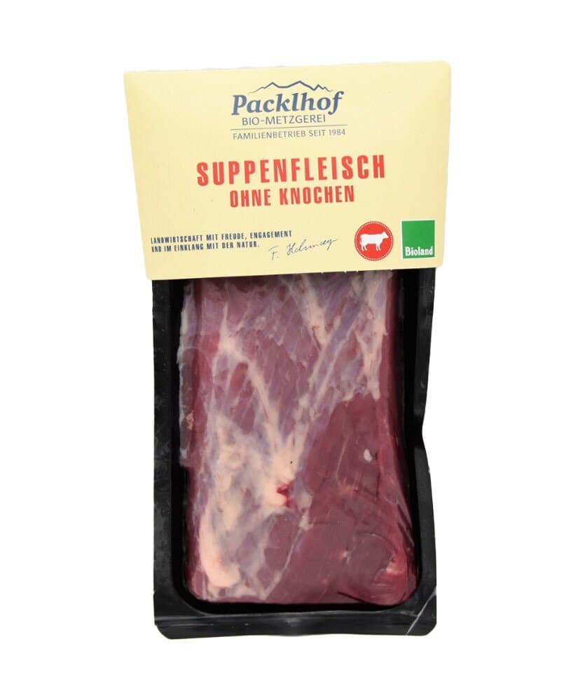 Packlhof Suppenfleisch aus Rinderbrust ohne Knochen
