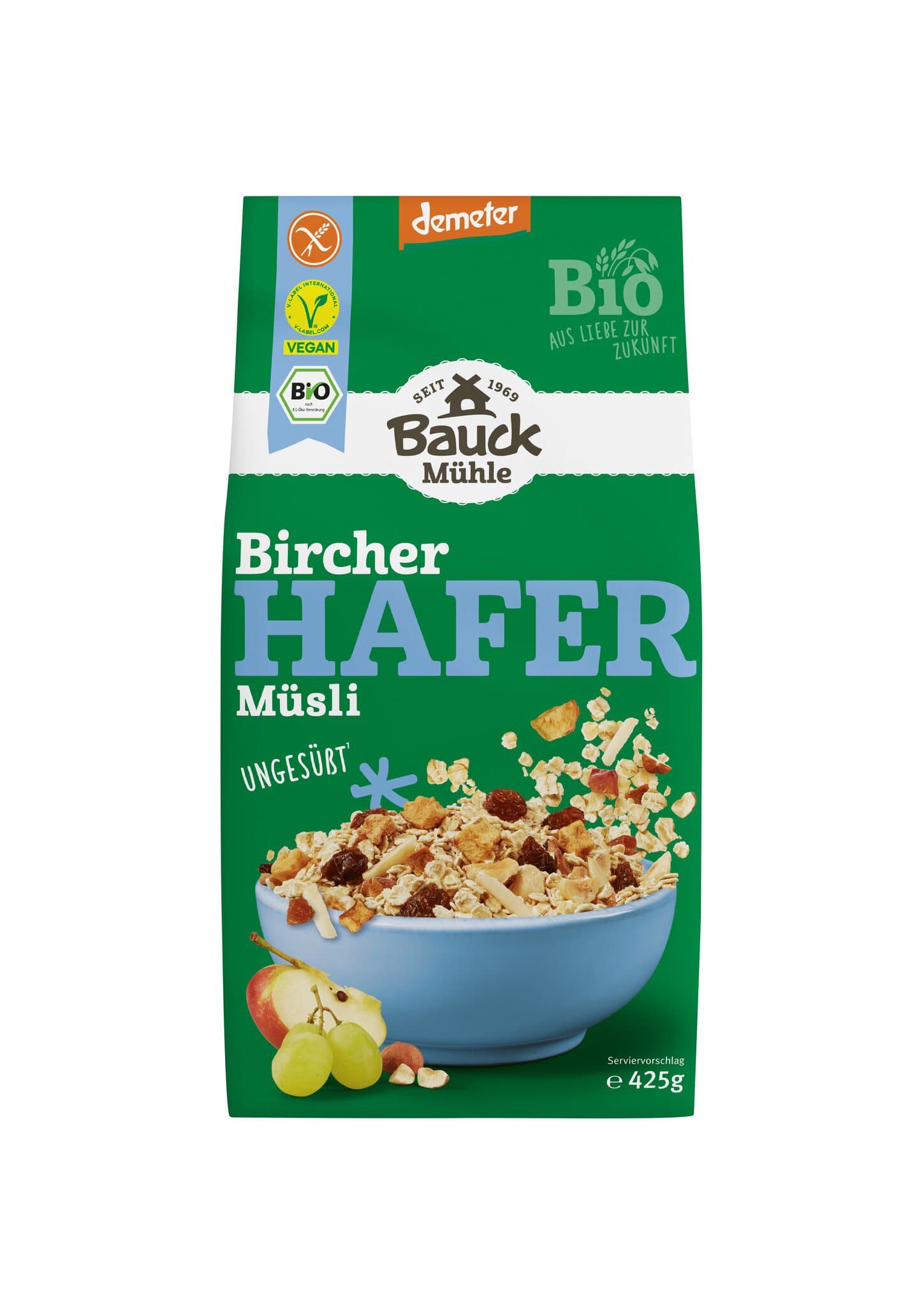 Bauckmühle Bircher Müsli Hafer glutenfrei