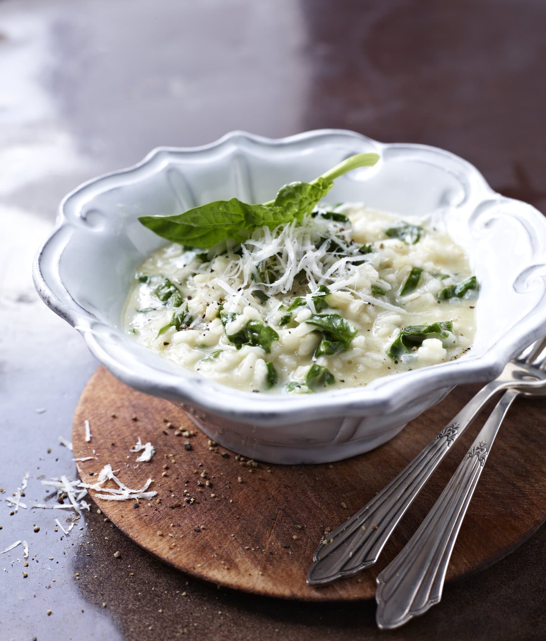 Cremiges Spinat-Risotto