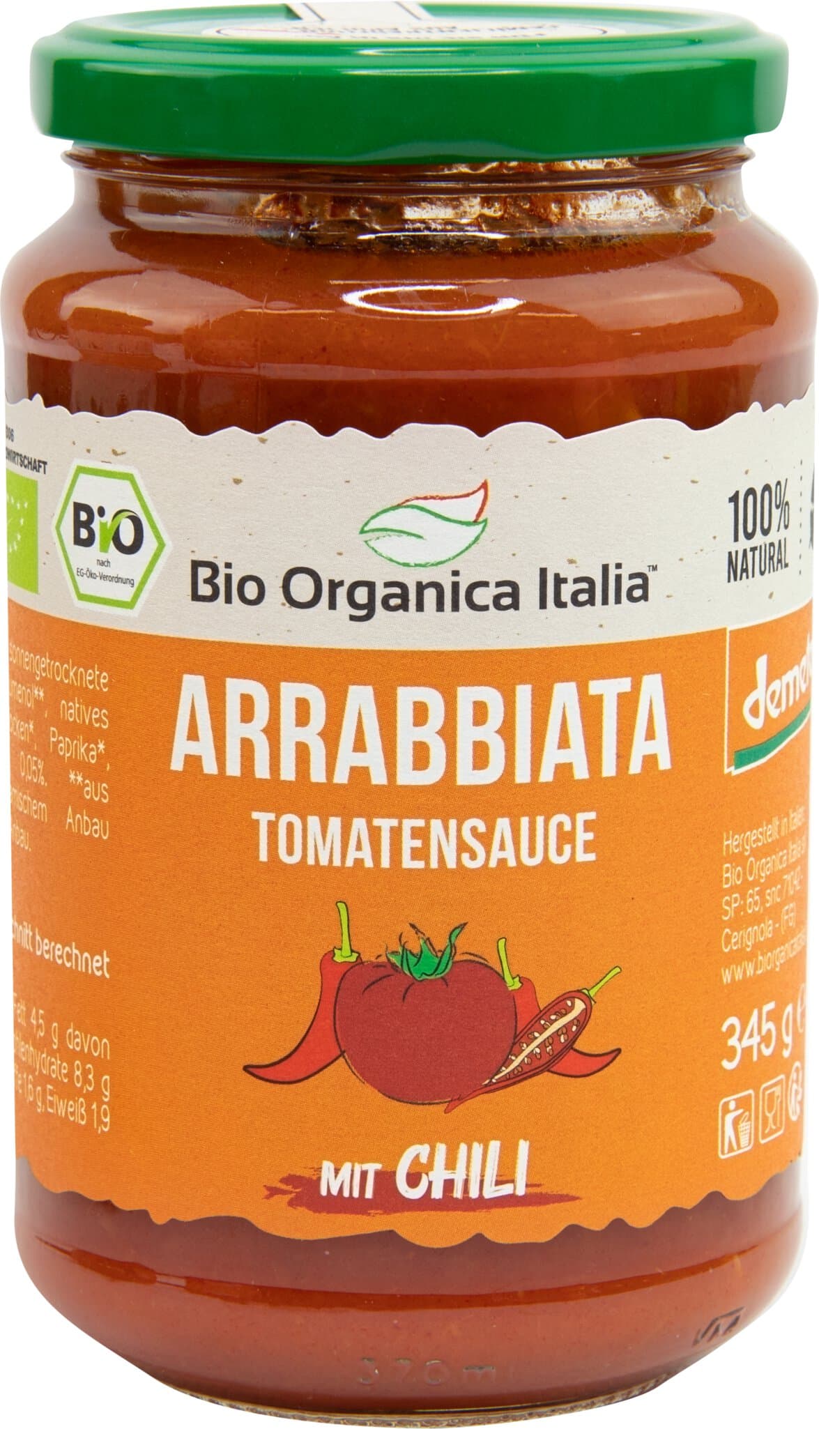 Bio Organica Italia Tomatensauce Arrabiata