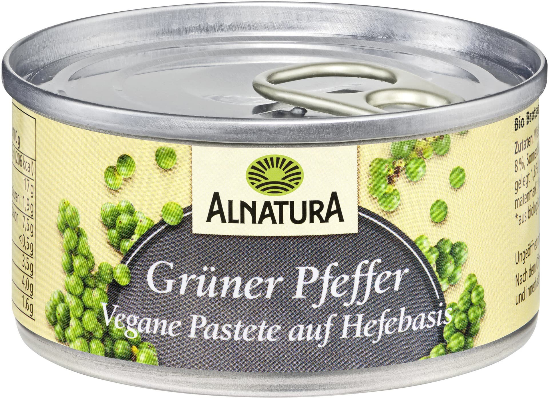 Alnatura Grüner-Pfeffer - vegane Pastete auf Hefebasis