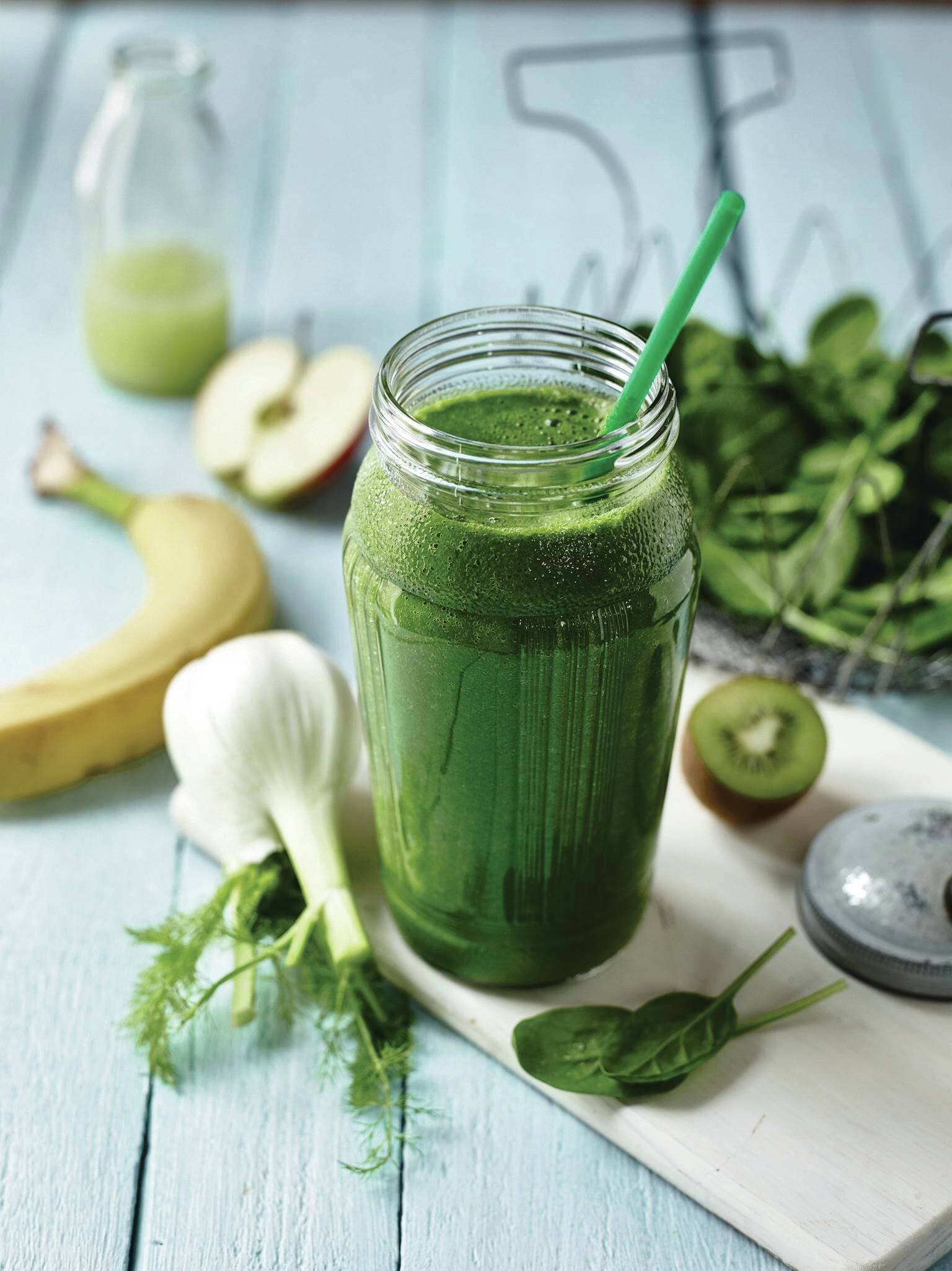 Grüner Smoothie mit Fenchelsaft
