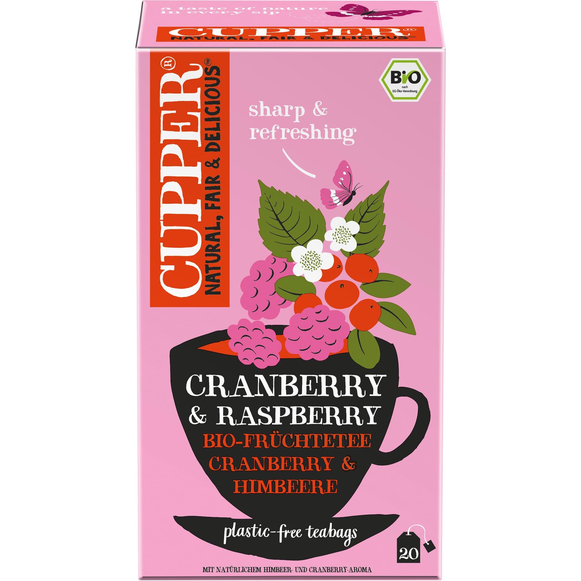 CUPPER Cranberry & Raspberry Tee 20 Beutel