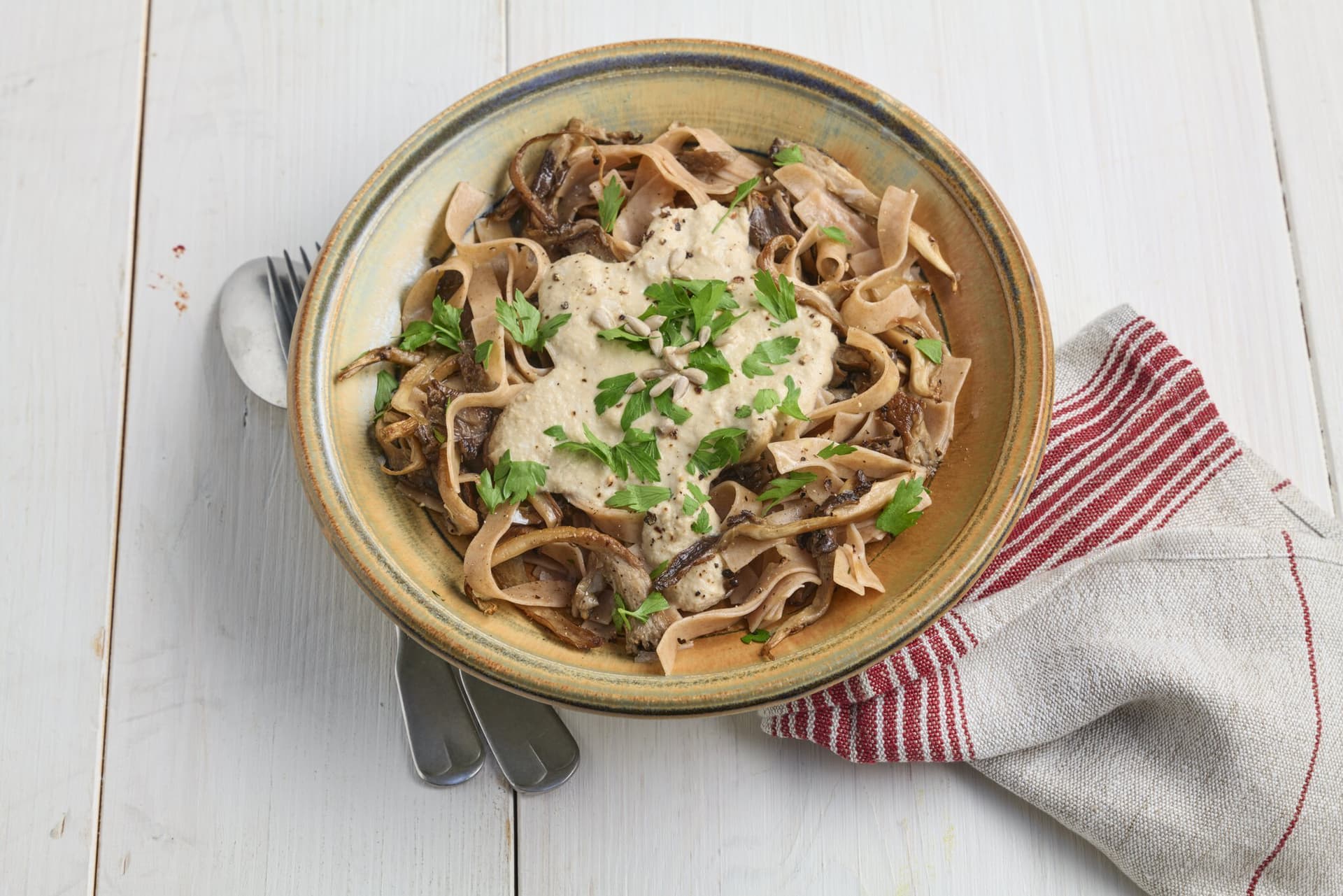 Cremige Pilz-Pasta