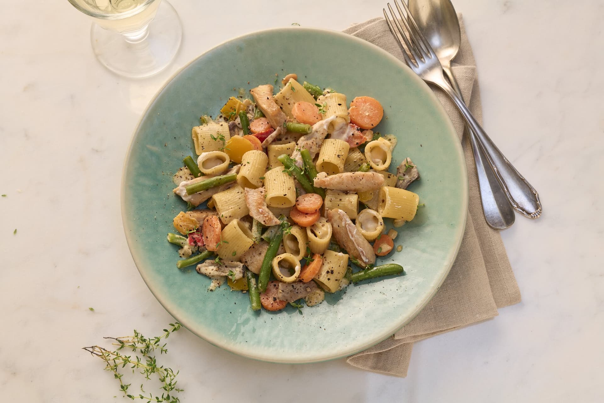 Mediterrane Pfanne mit Putenfilet