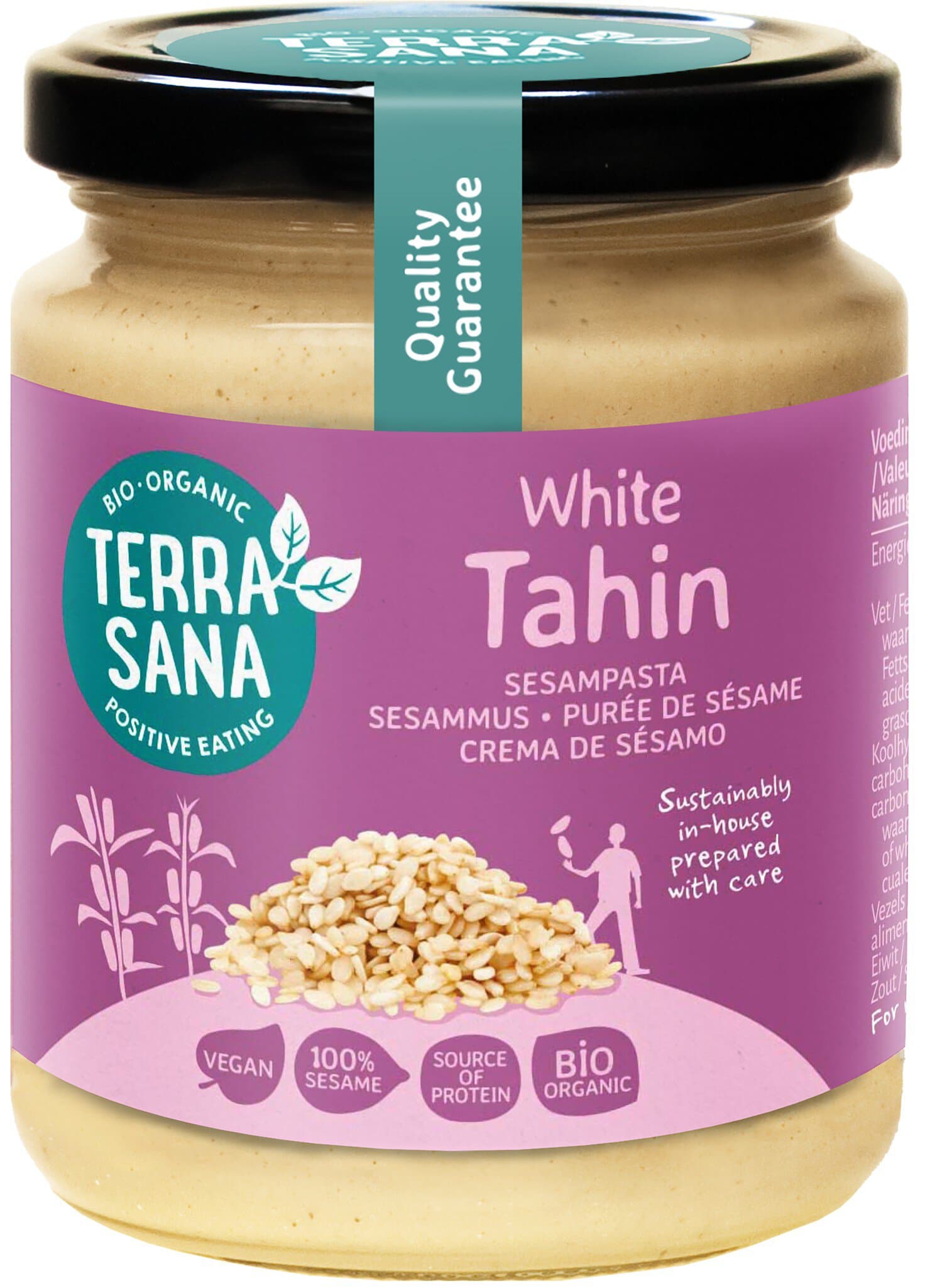 Terra Sana Weißes Tahin (Sesammus) ohne Salz