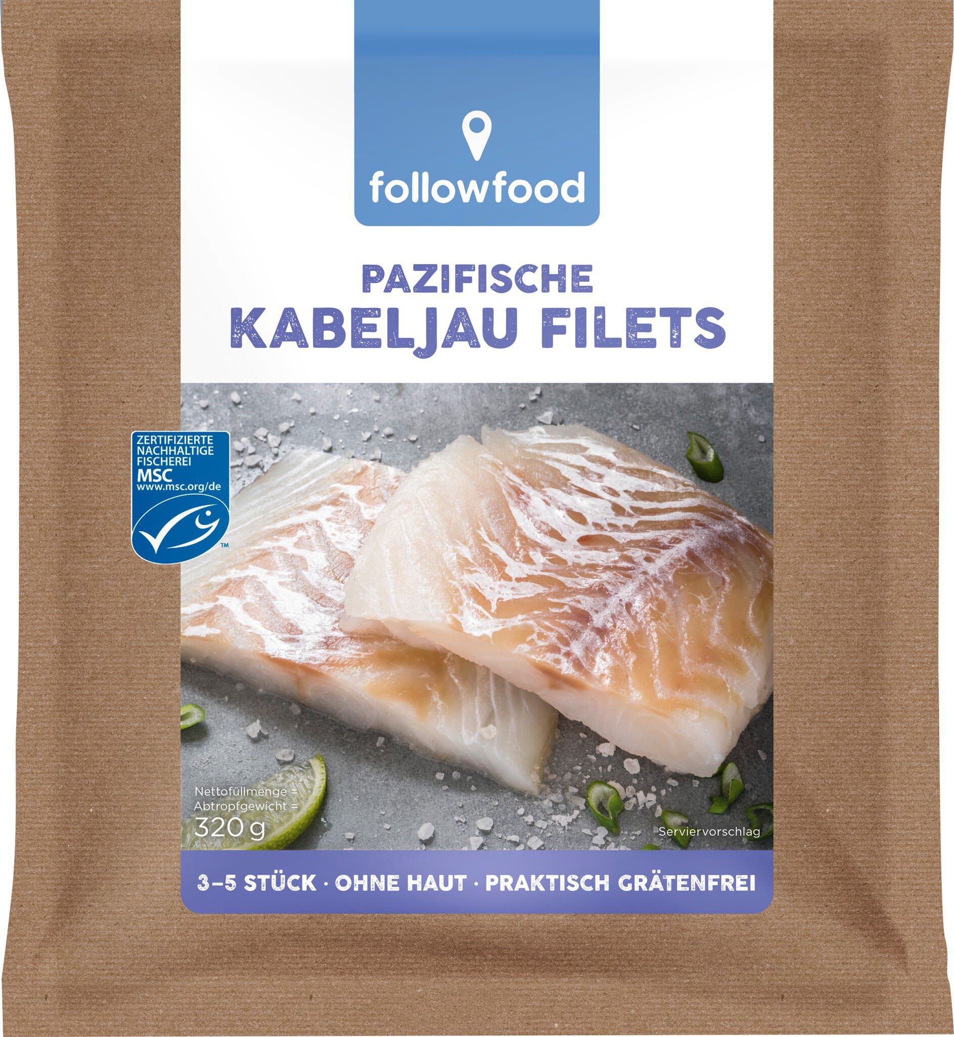 FollowFood Pazifische Kabeljau Filets (TK)
