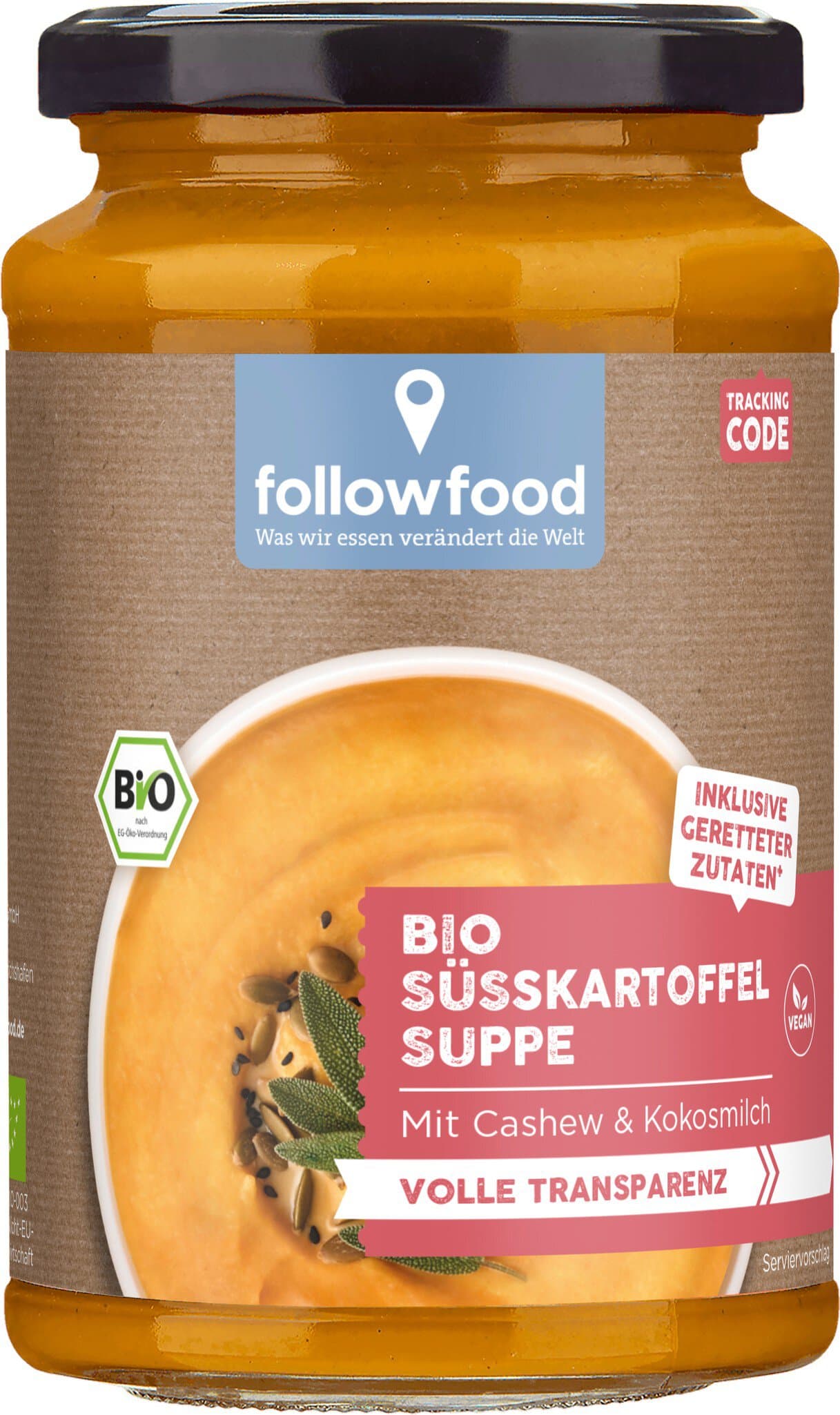 FollowFood Suppe Süßkartoffel Cashew Kokos