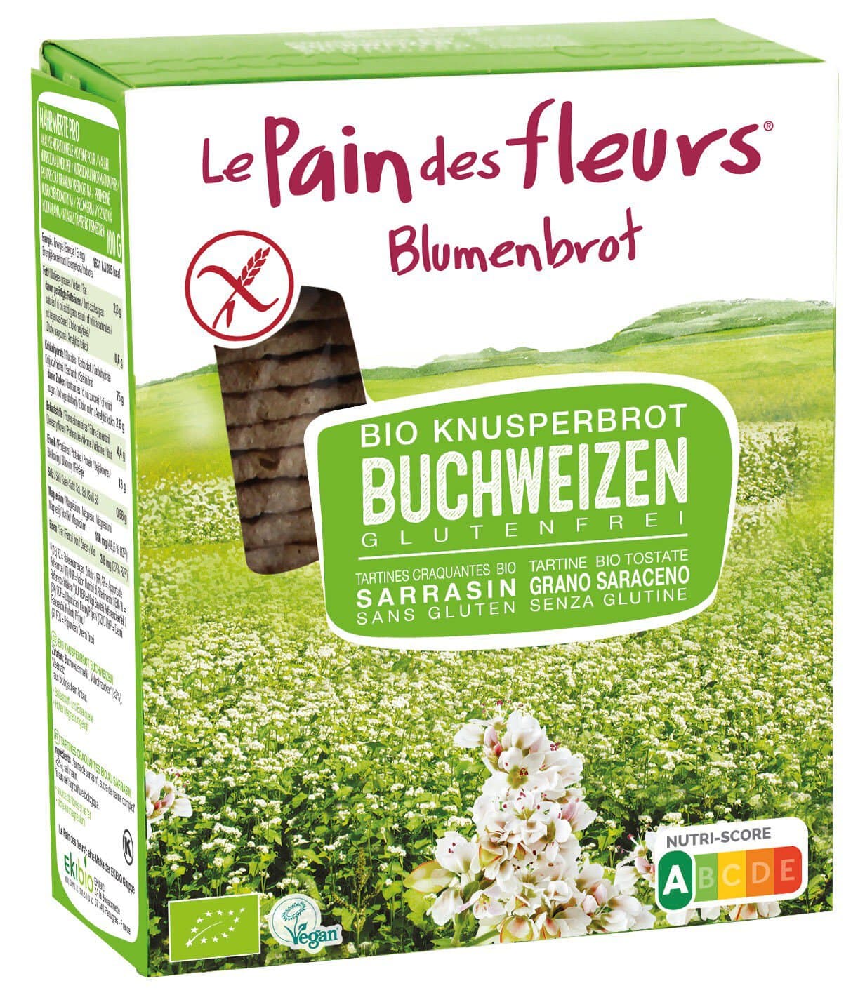 Blumenbrot Buchweizen Schnitten