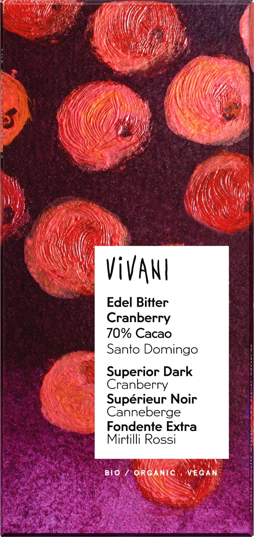 Vivani Edel Bitter Cranberry 70%