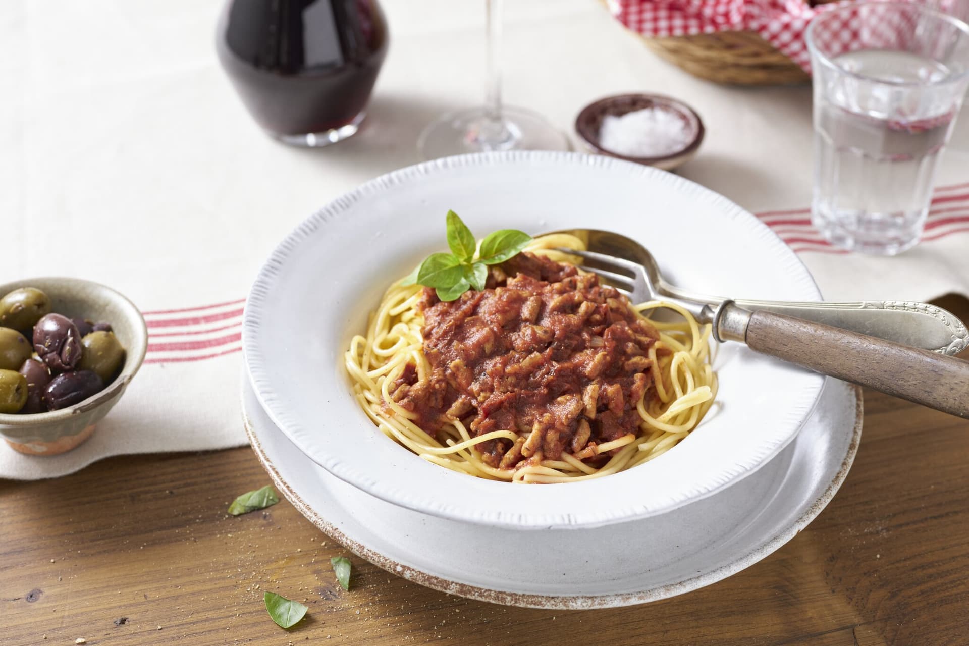 Spaghetti Bolognese mit Tofu-Hack