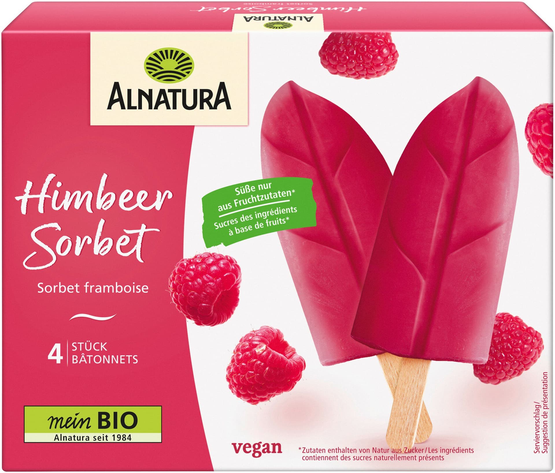 Alnatura Himbeer-Sorbet (4 Stück)
