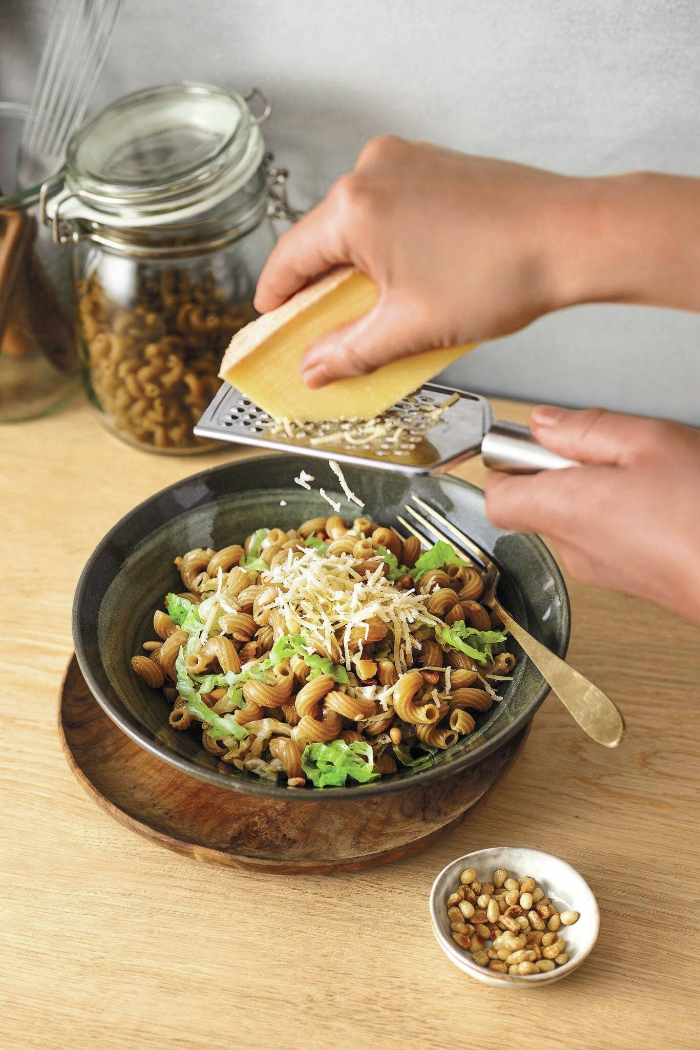 Rauchige Wirsing-Pasta