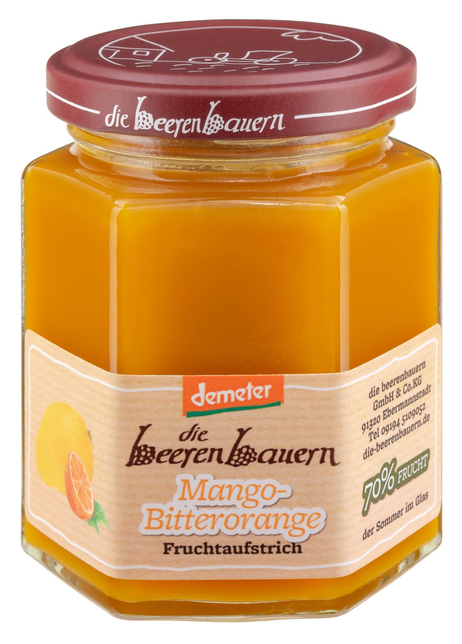 die Beerenbauern Mango-Bitterorange Fruchtaufstrich