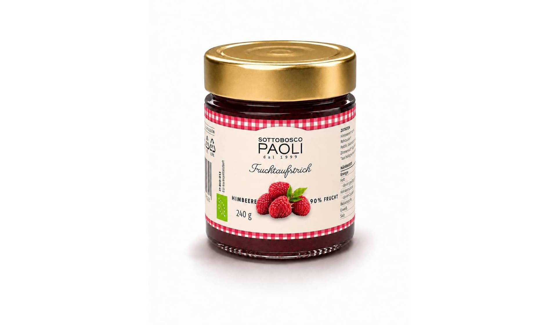 Sottobosco Paoli Fruchtaufstrich Himbeere 90%