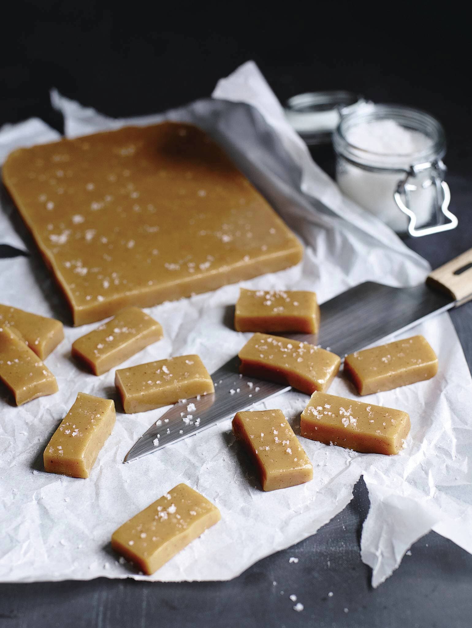 Karamellbonbons mit Fleur de Sel