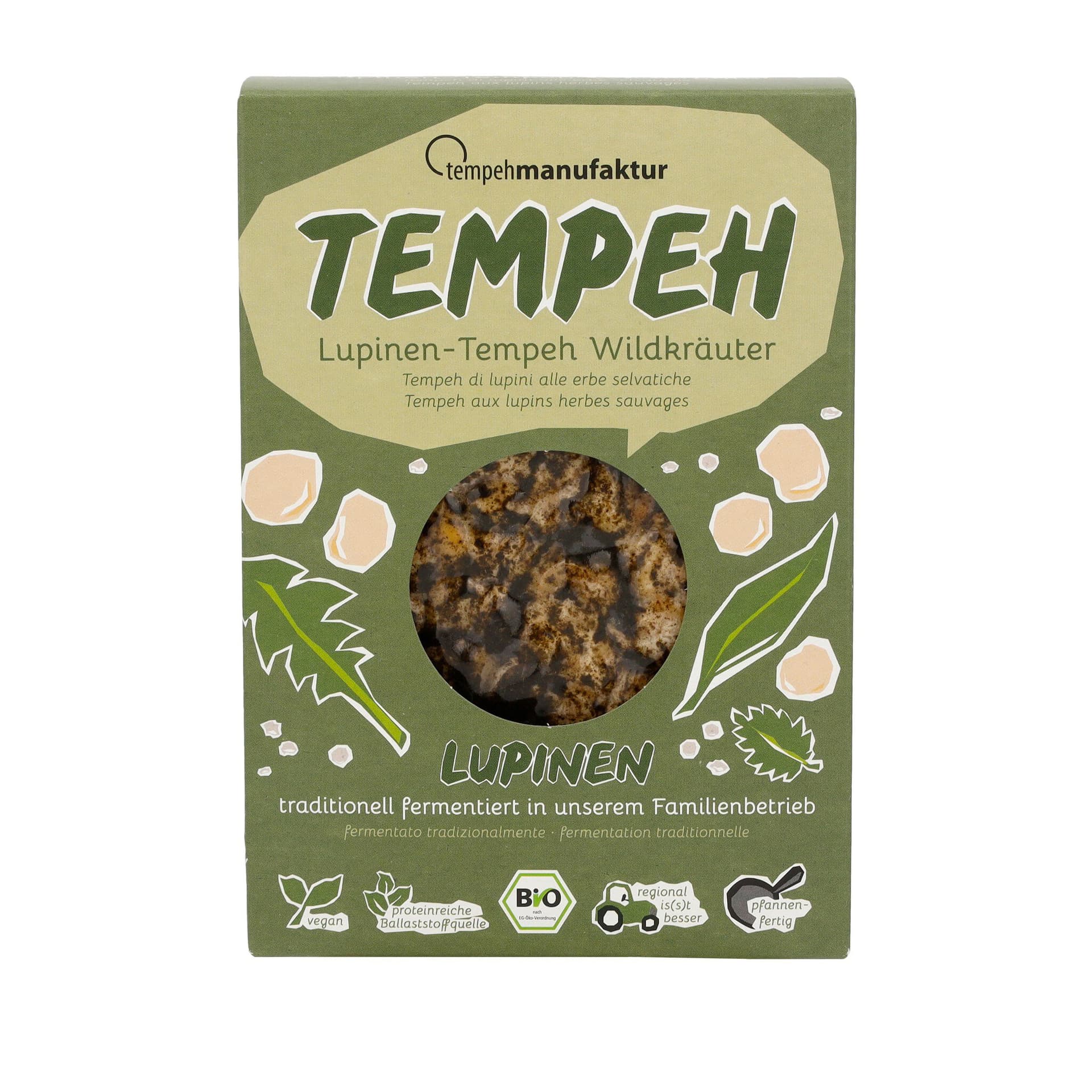 Tempehmanufaktur Lupinen-Tempeh Wildkräuter