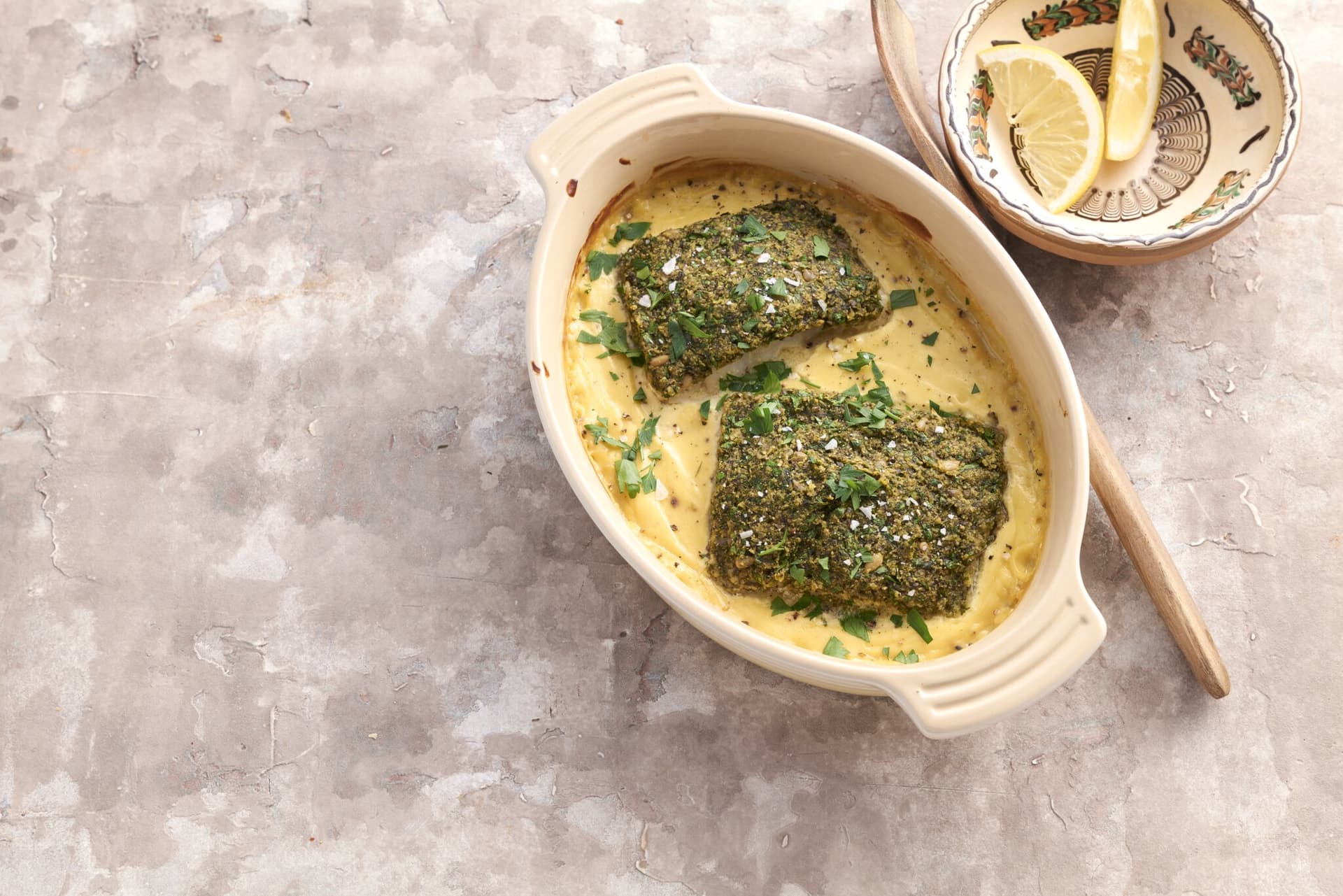 Schlemmerfilet mit Honig-Senf-Sauce