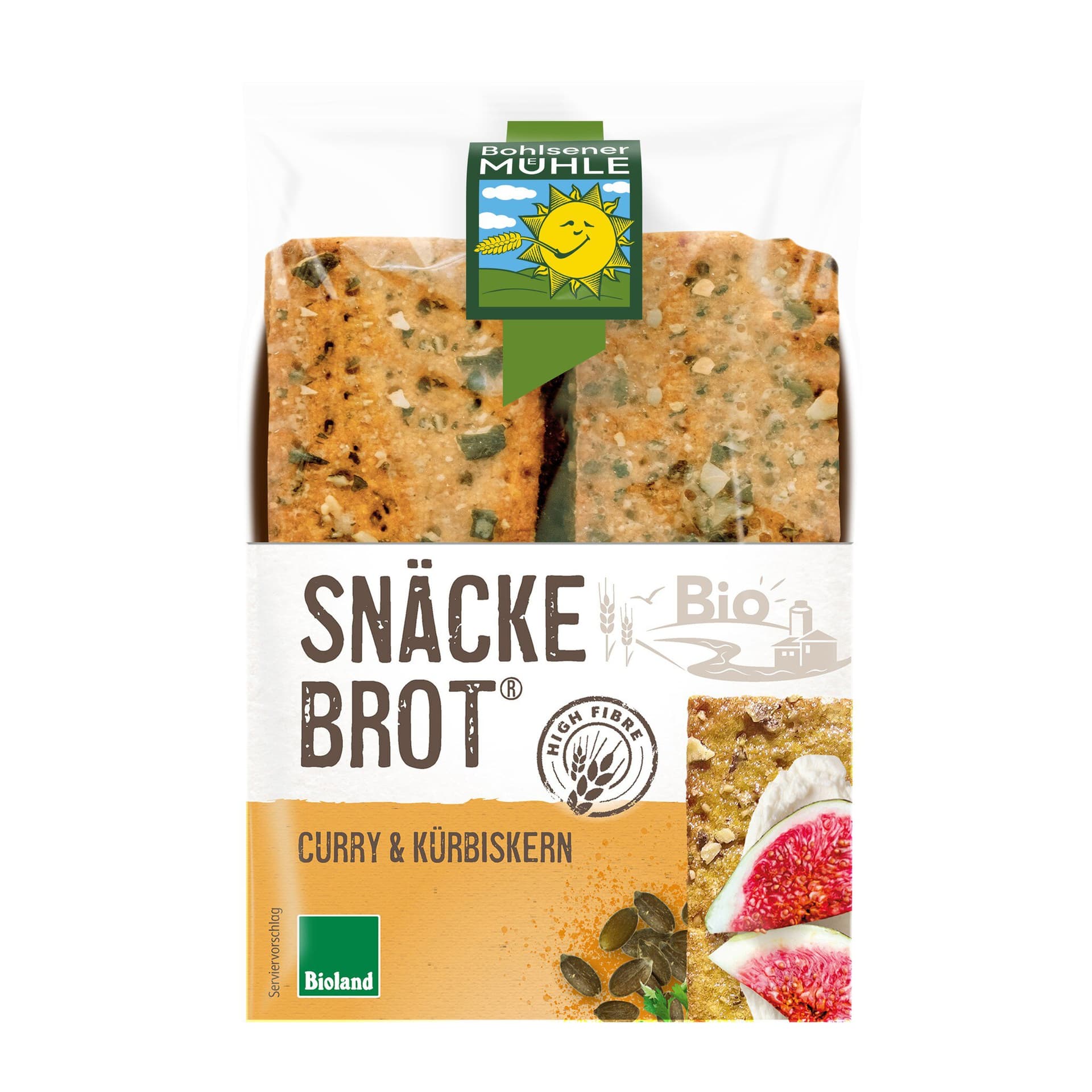 Bohlsener Mühle Snäckebrot Curry & Kürbiskern