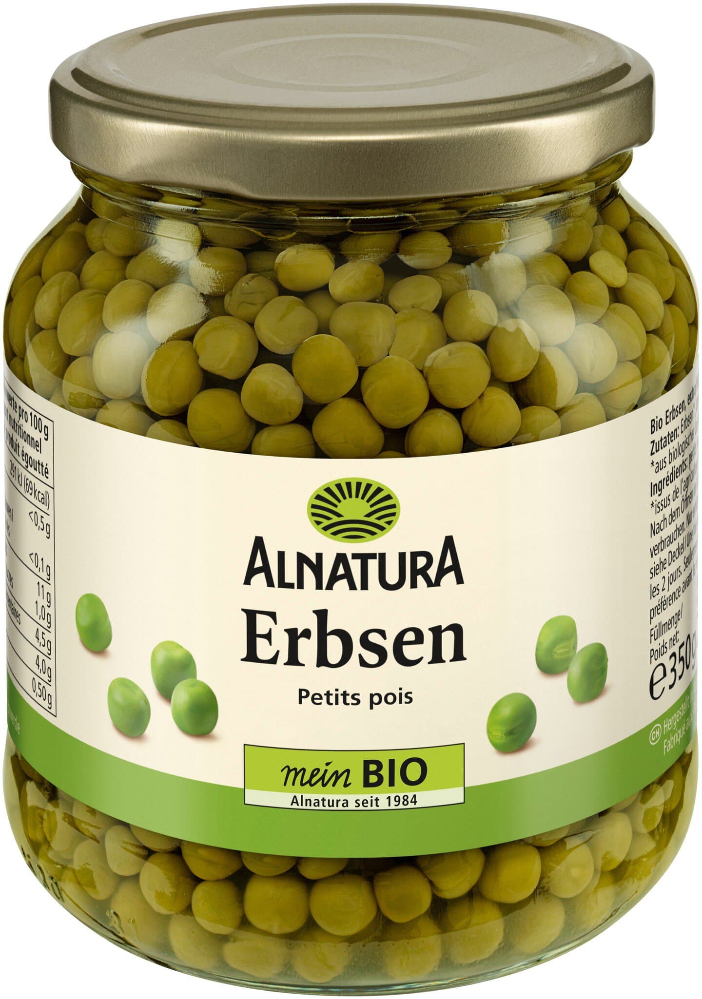 Alnatura Erbsen extrafein (im Glas)