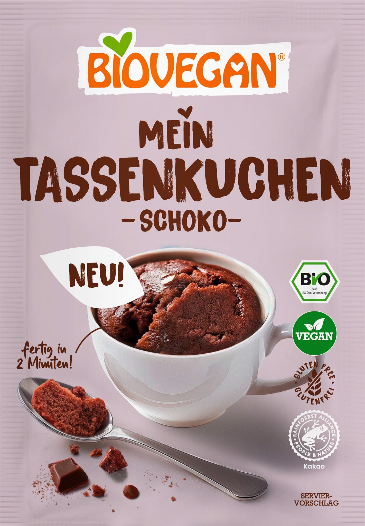 Biovegan Mein Tassenkuchen Schoko