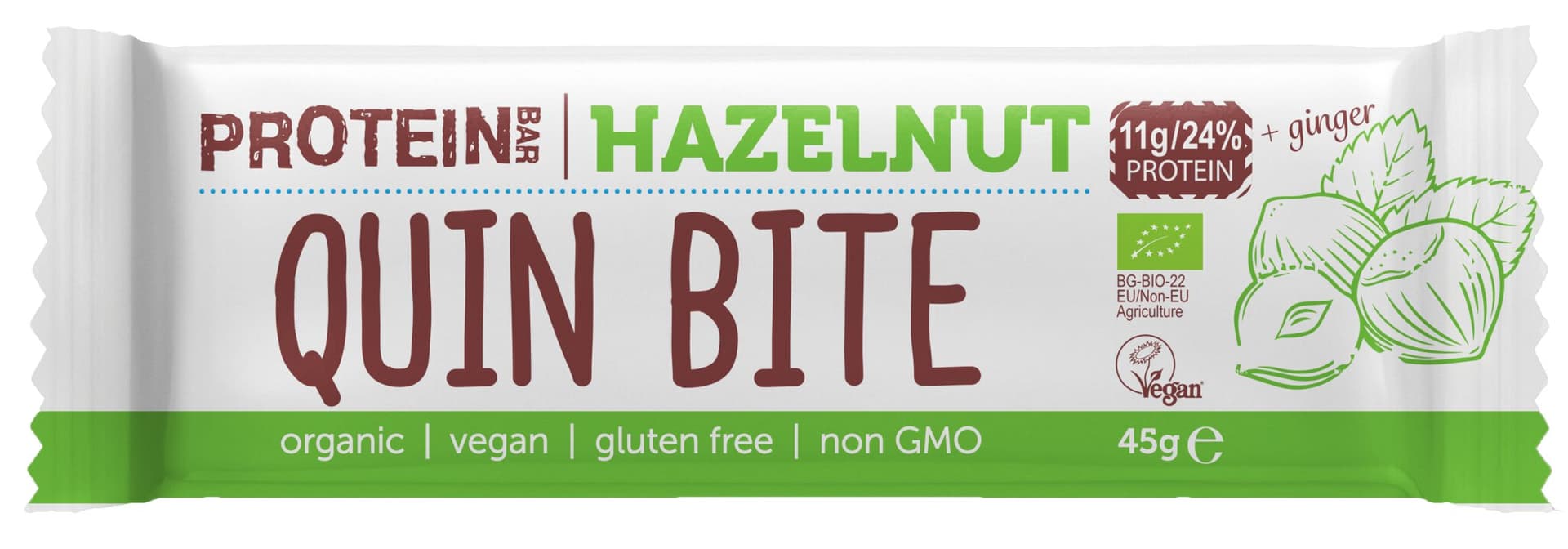 Quin Bite Proteinriegel Haselnuss