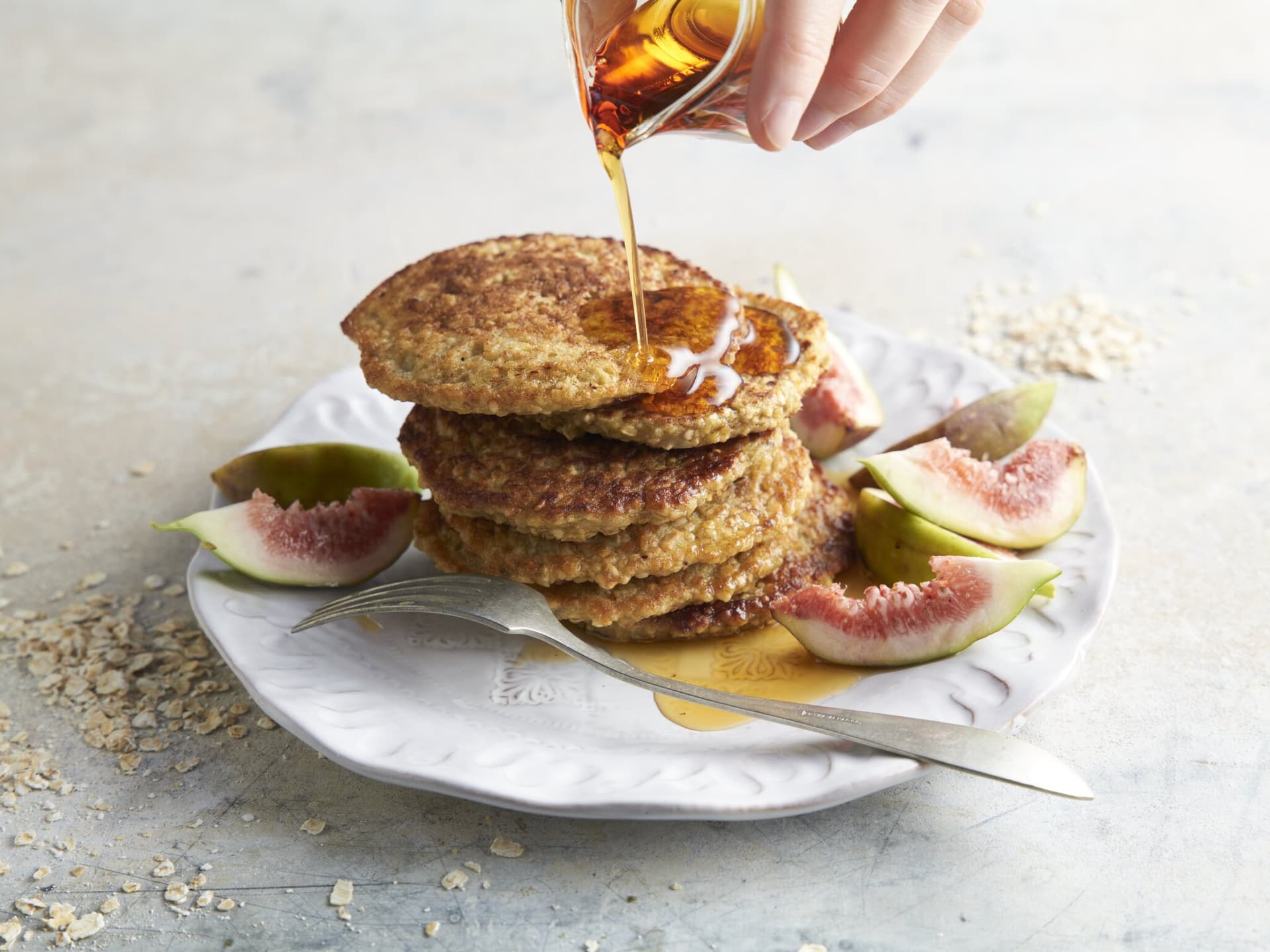 Einfache Haferflocken-Pancakes