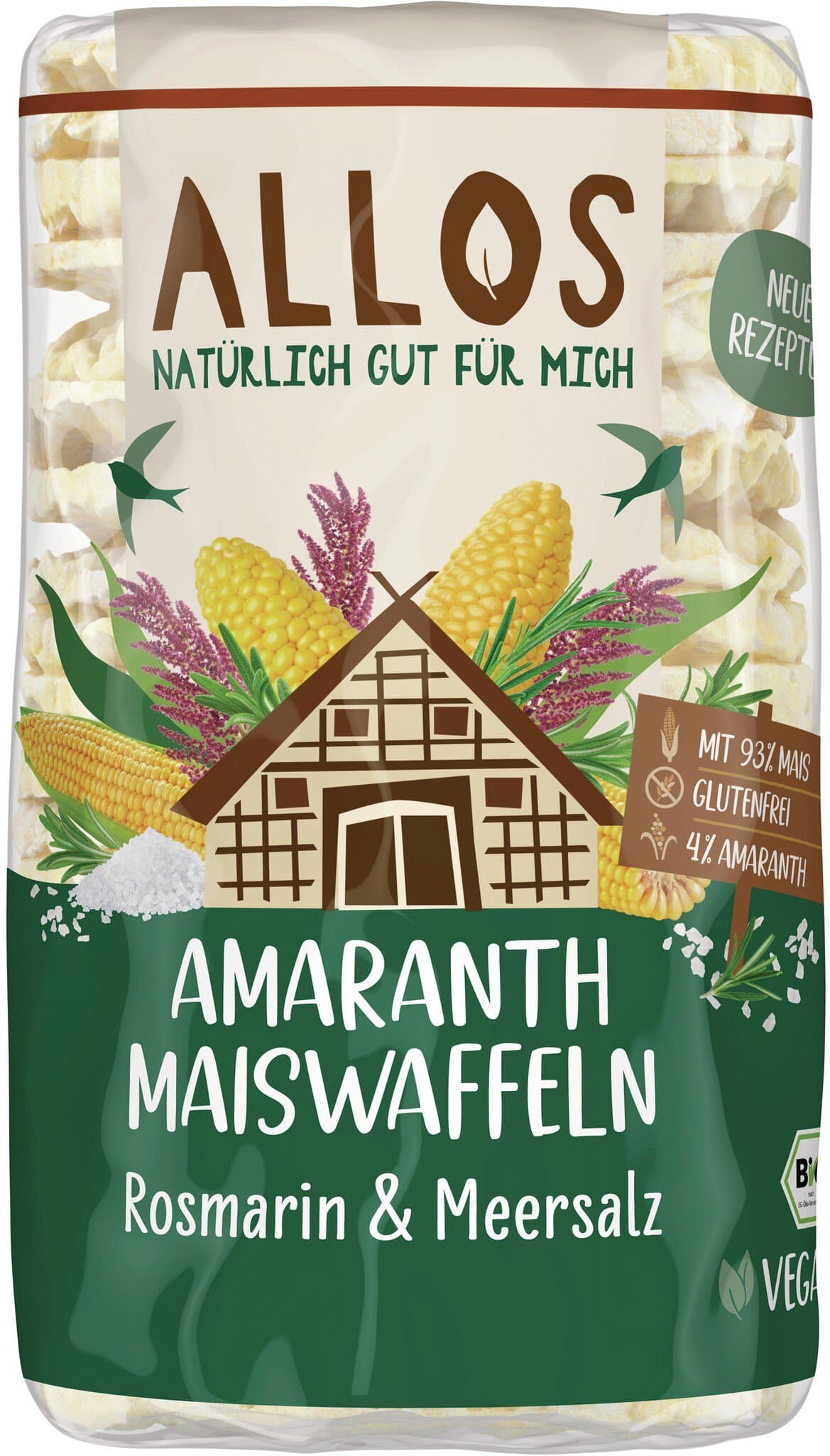 Allos Amaranth Maiswaffeln Rosmarin Meersalz