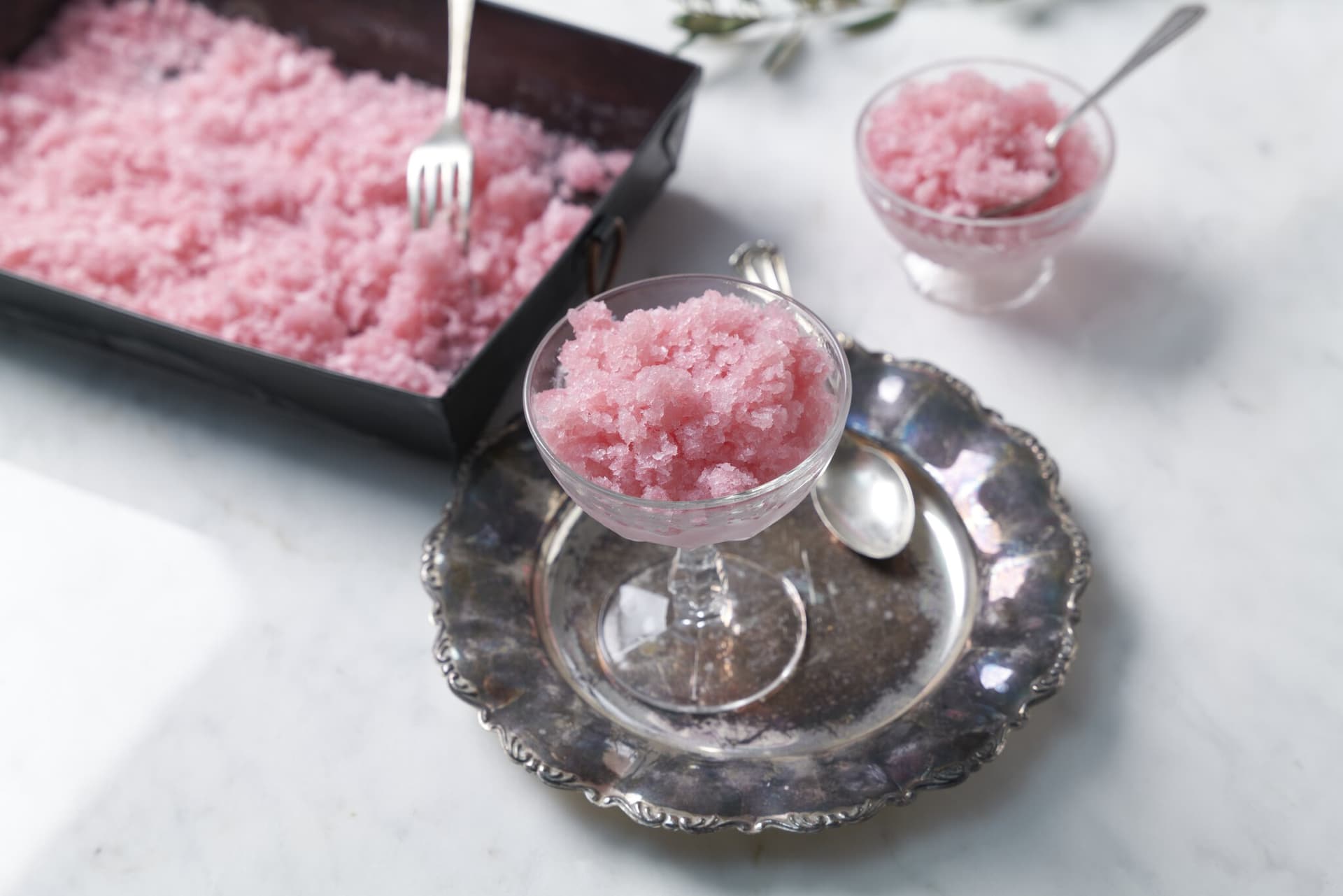 Rhabarber-Granita