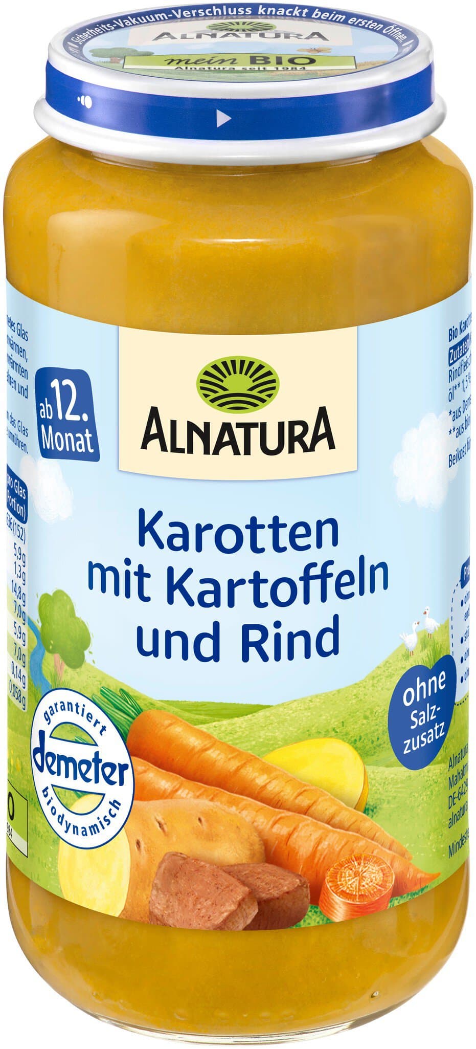 Alnatura Karotten mit Kartoffeln und Rind
