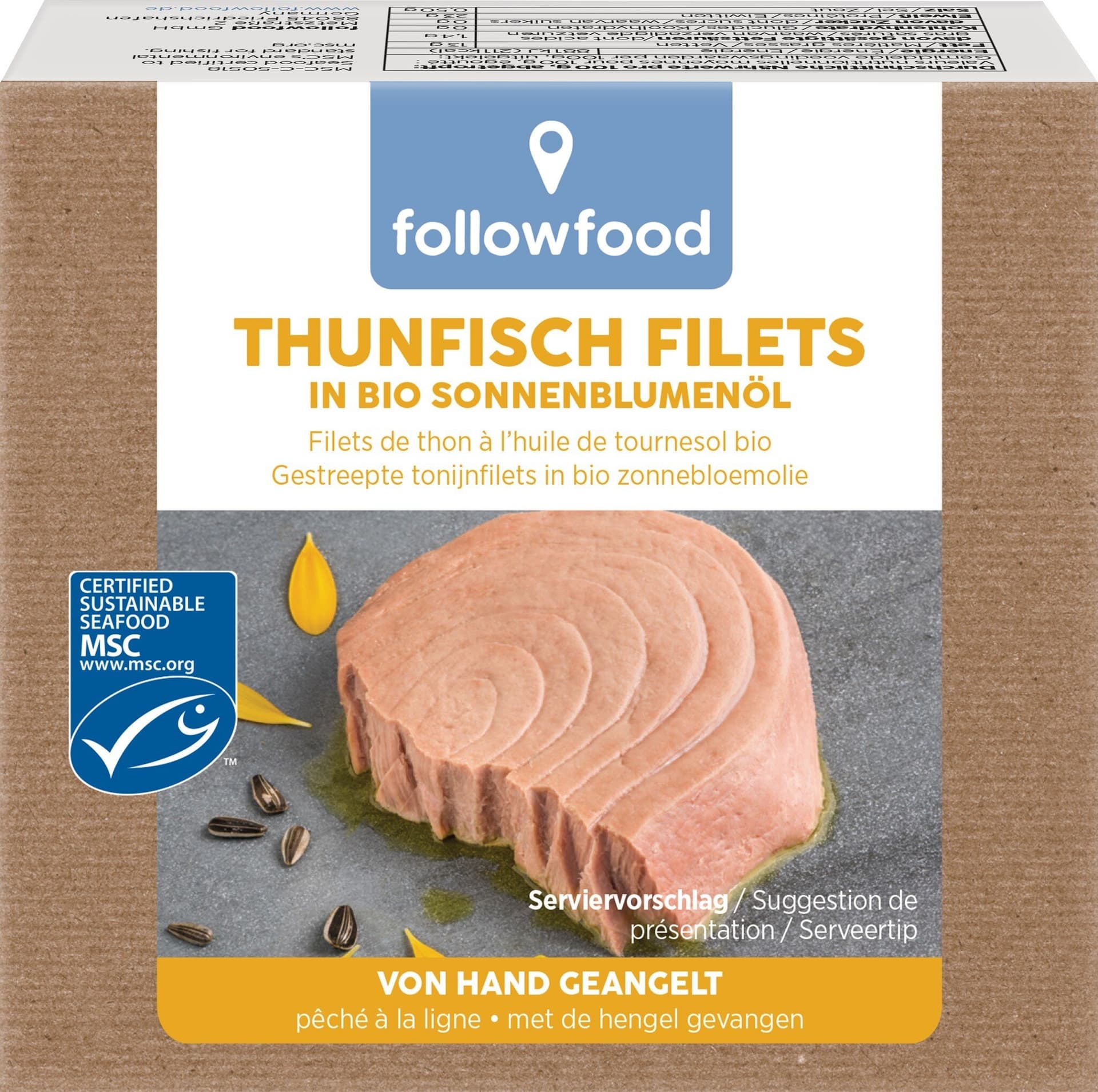 FollowFood Thunfisch Filets Sonnenblumenöl