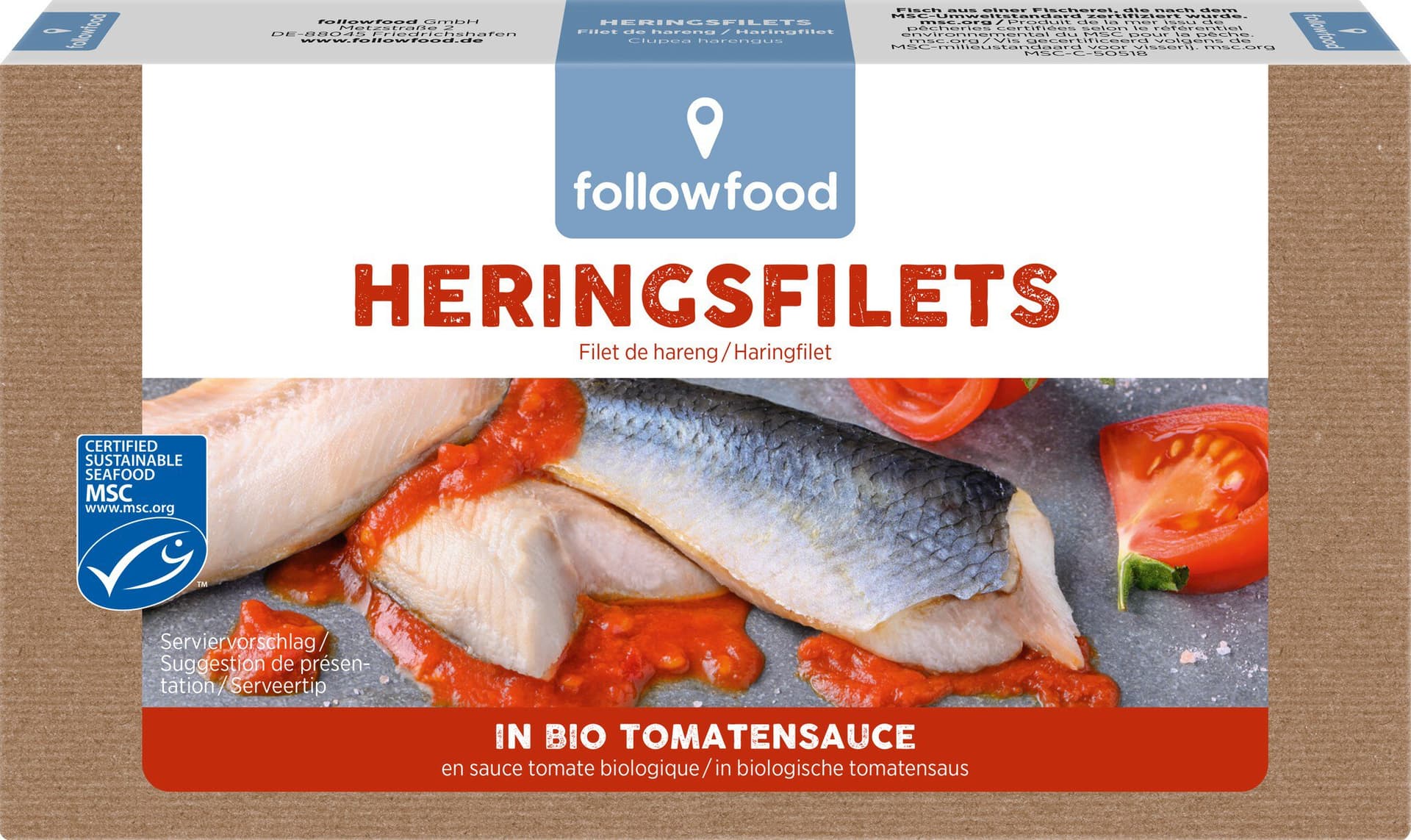 FollowFood Heringsfilet in Tomatensauce