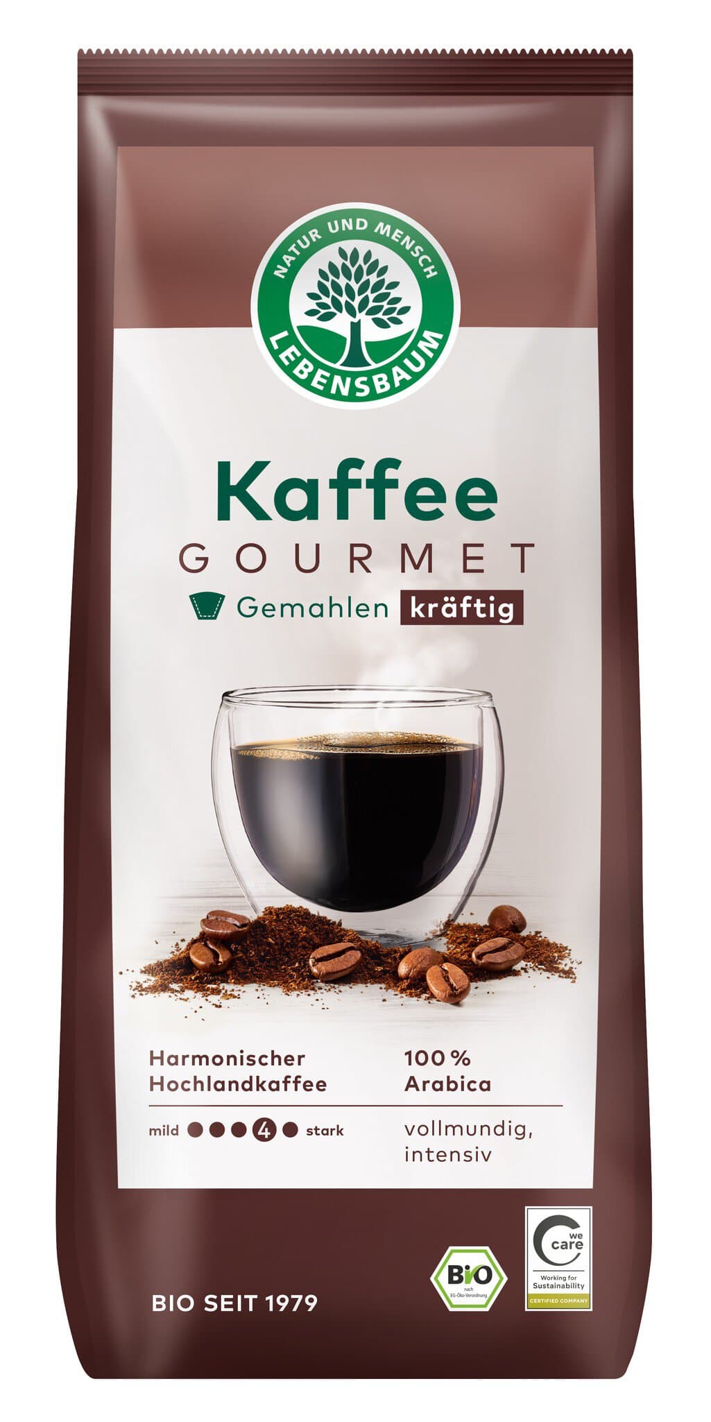 Lebensbaum Gourmet Kaffee, kräftig, gemahlen