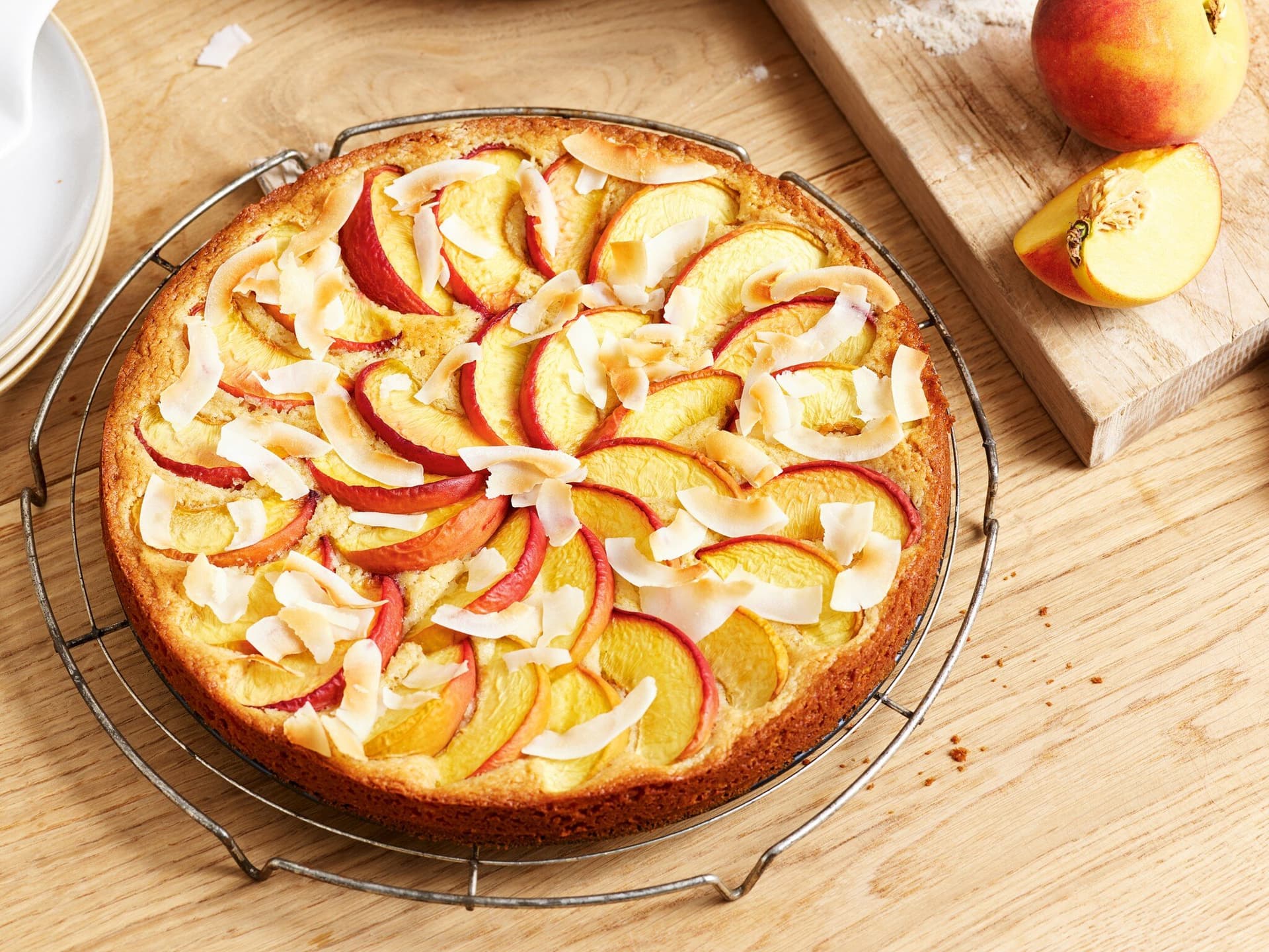 Pfirsich-Kokos-Kuchen
