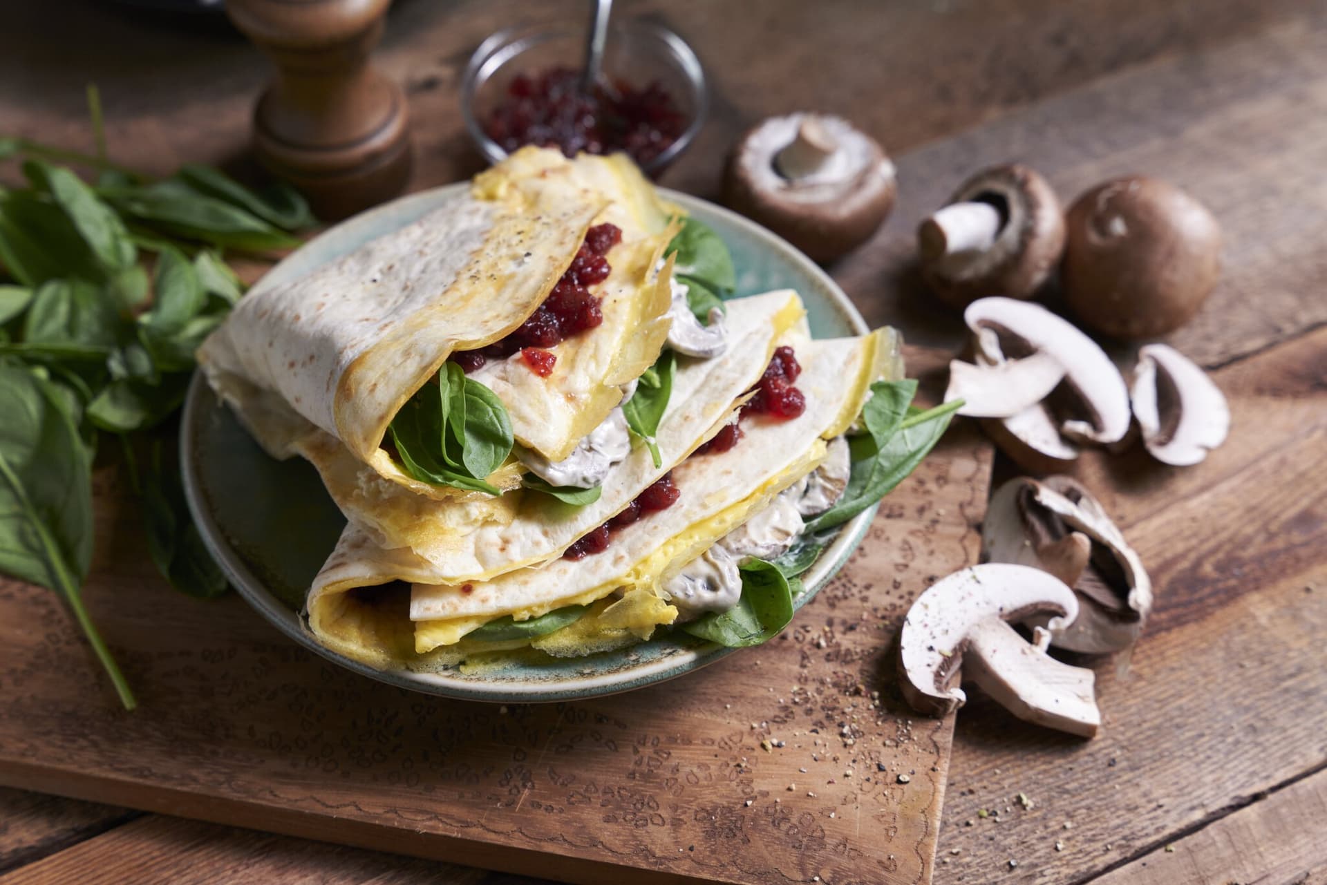 Herbstliche Tortilla-Wraps