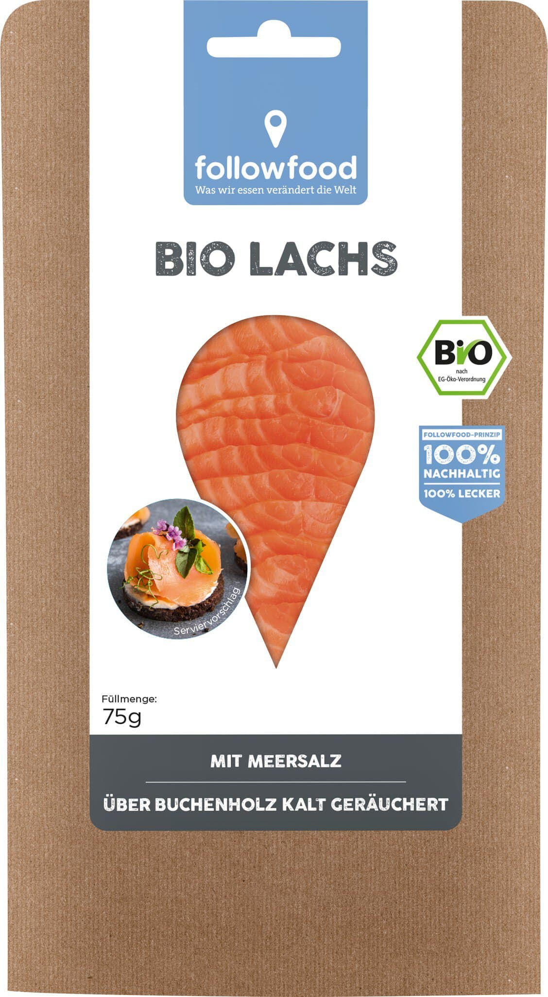 FollowFood Lachs in Scheiben kalt geräuchert