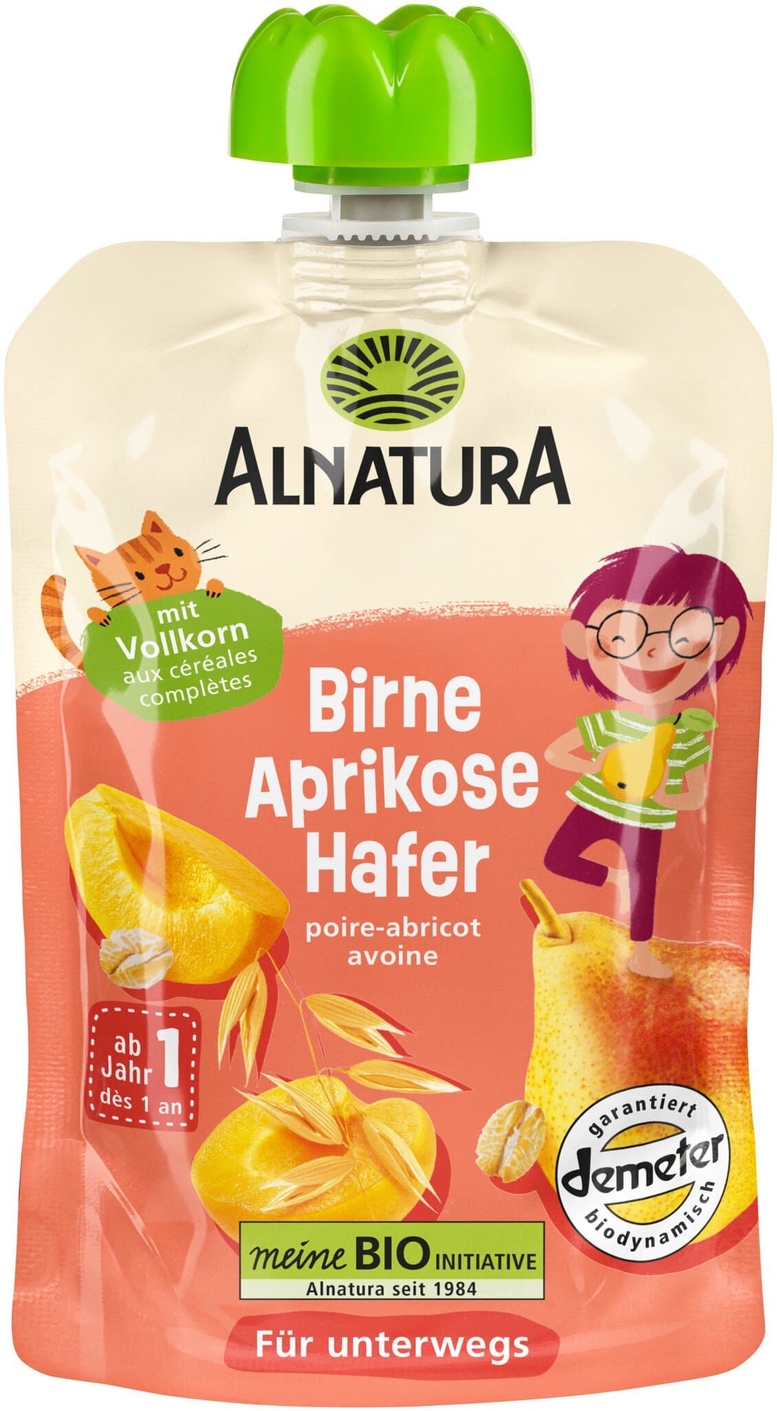 Alnatura Quetschbeutel Birne-Aprikose-Hafer