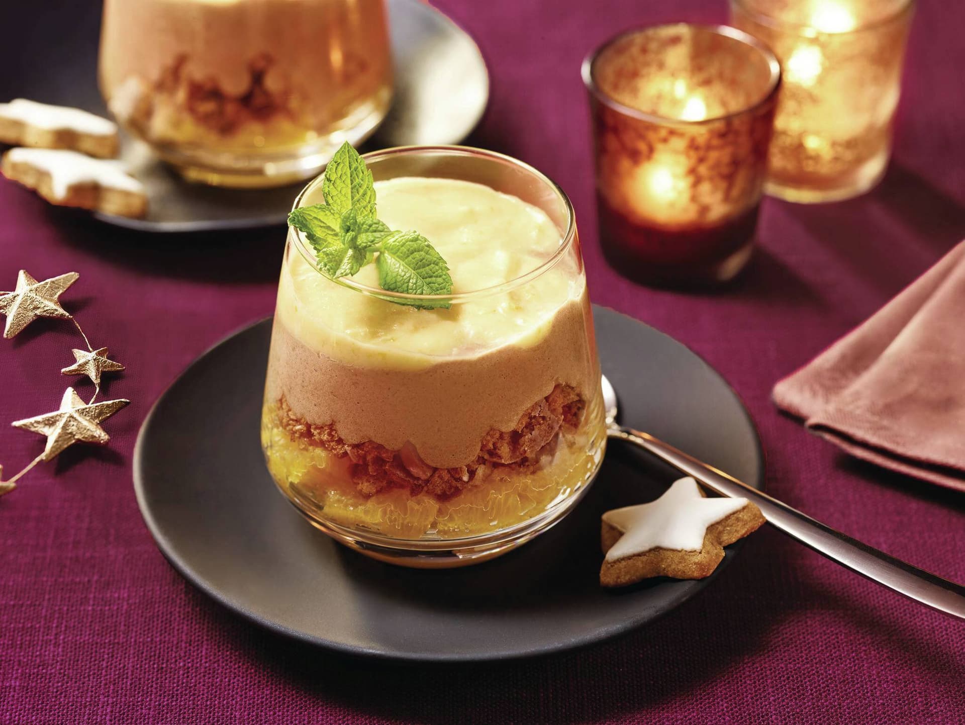Lebkuchencreme mit Orange Curd