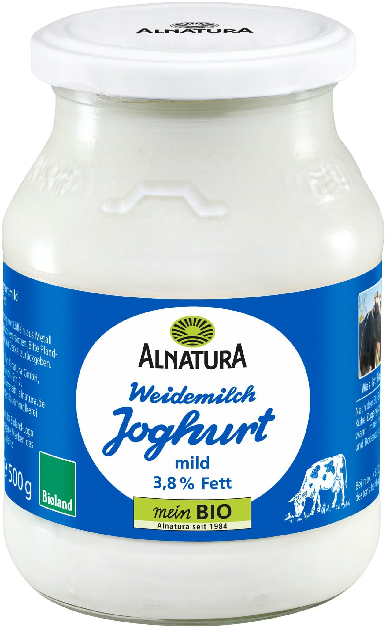 Alnatura Weidemilch-Joghurt 3,8 % Fett im Mehrwegglas