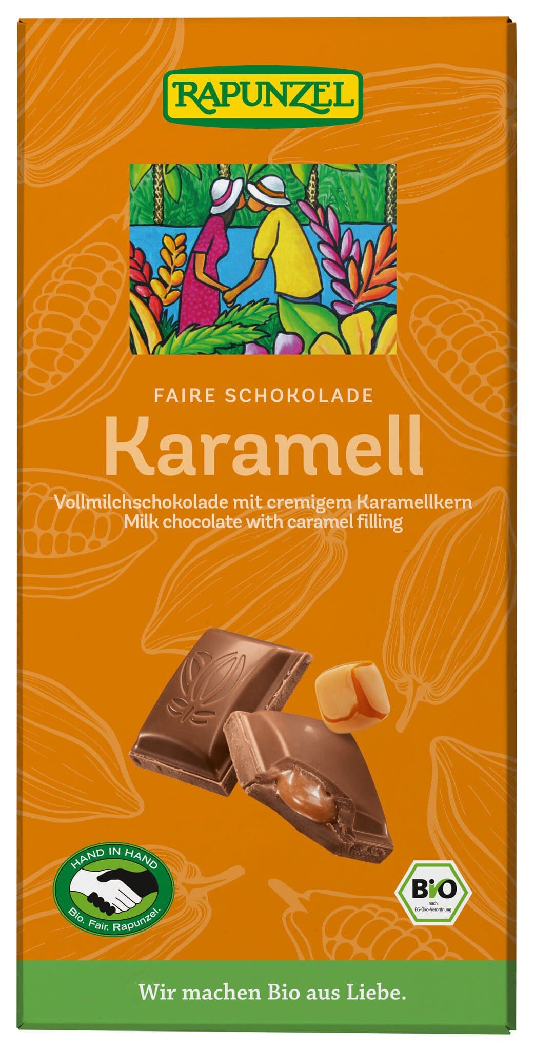 Rapunzel Vollmilch Schokolade mit Karamellfüllung