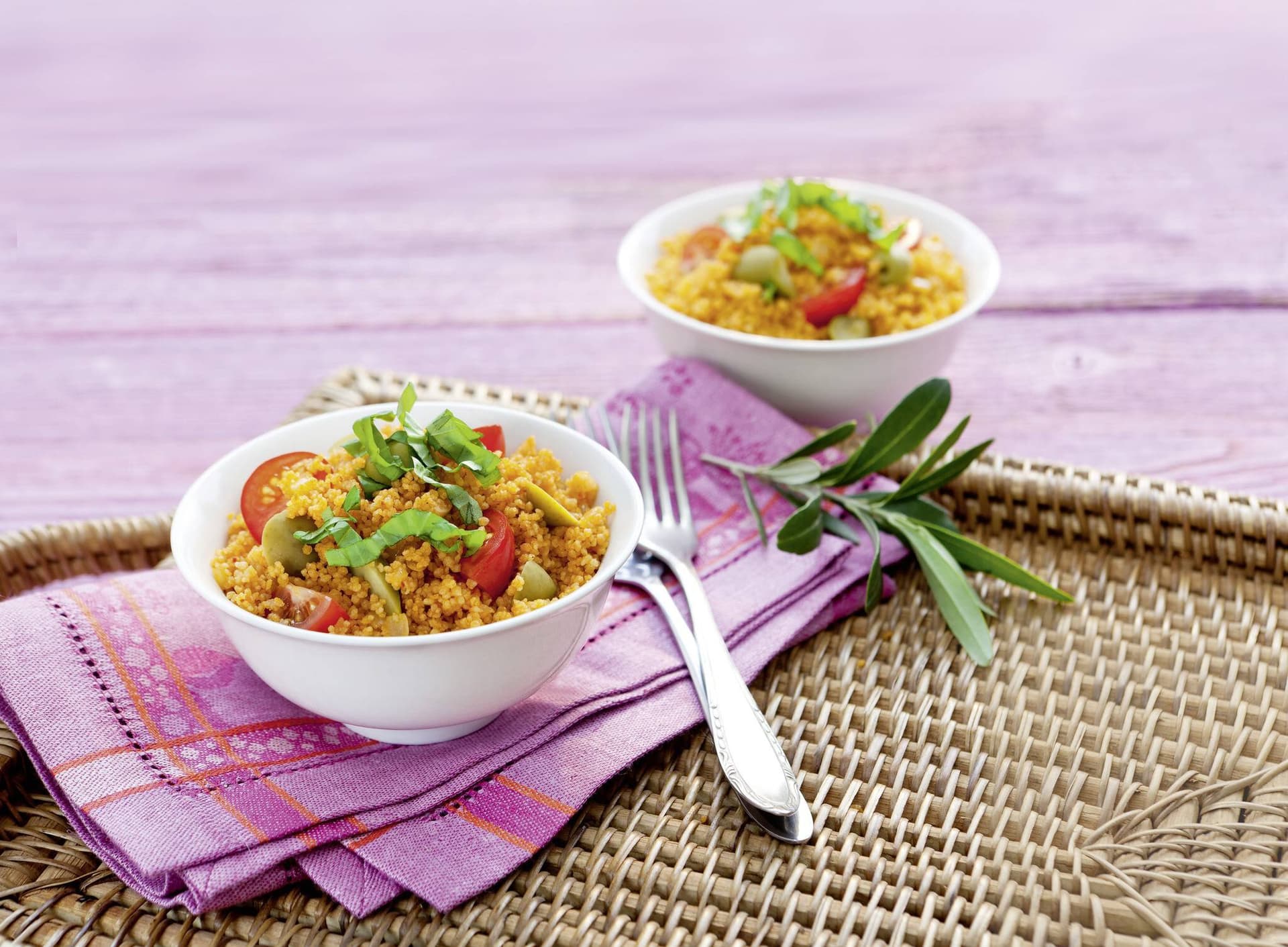 Tomaten-Couscous mit Basilikum