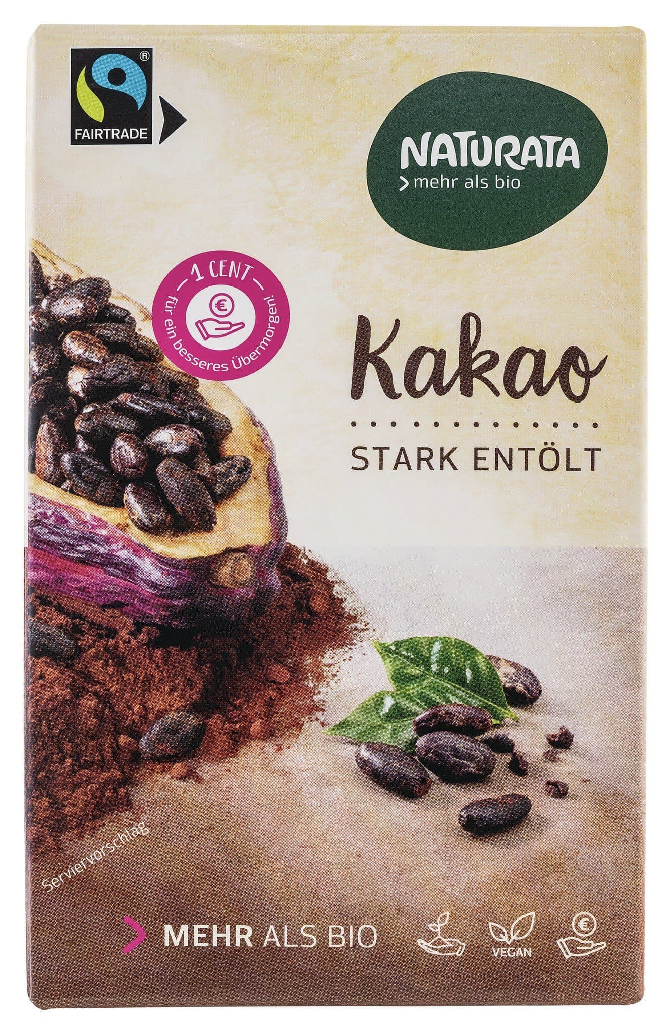 Naturata Kakaopulver stark entölt