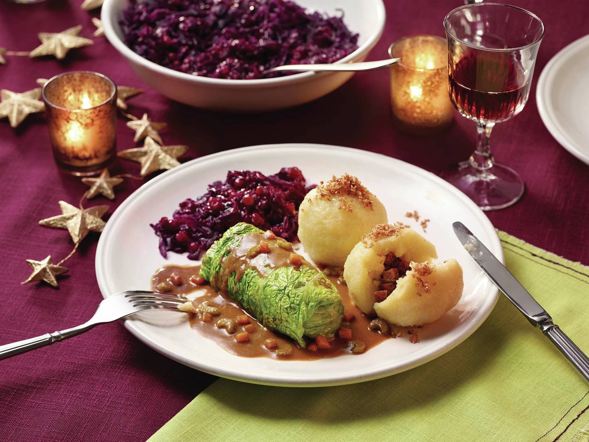 Vegane Wirsingrouladen