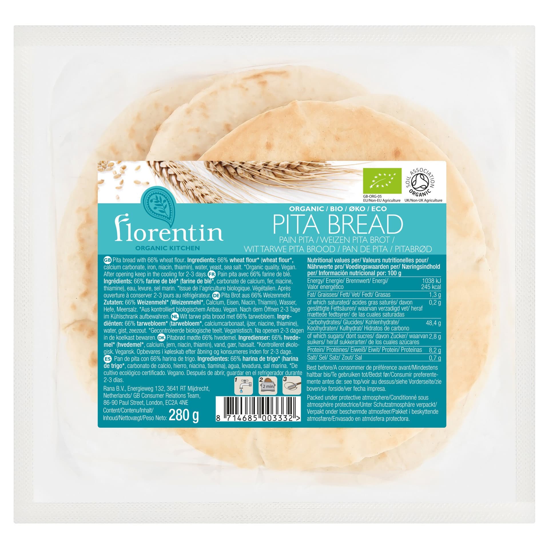 Florentin Weizen Pita-Brot