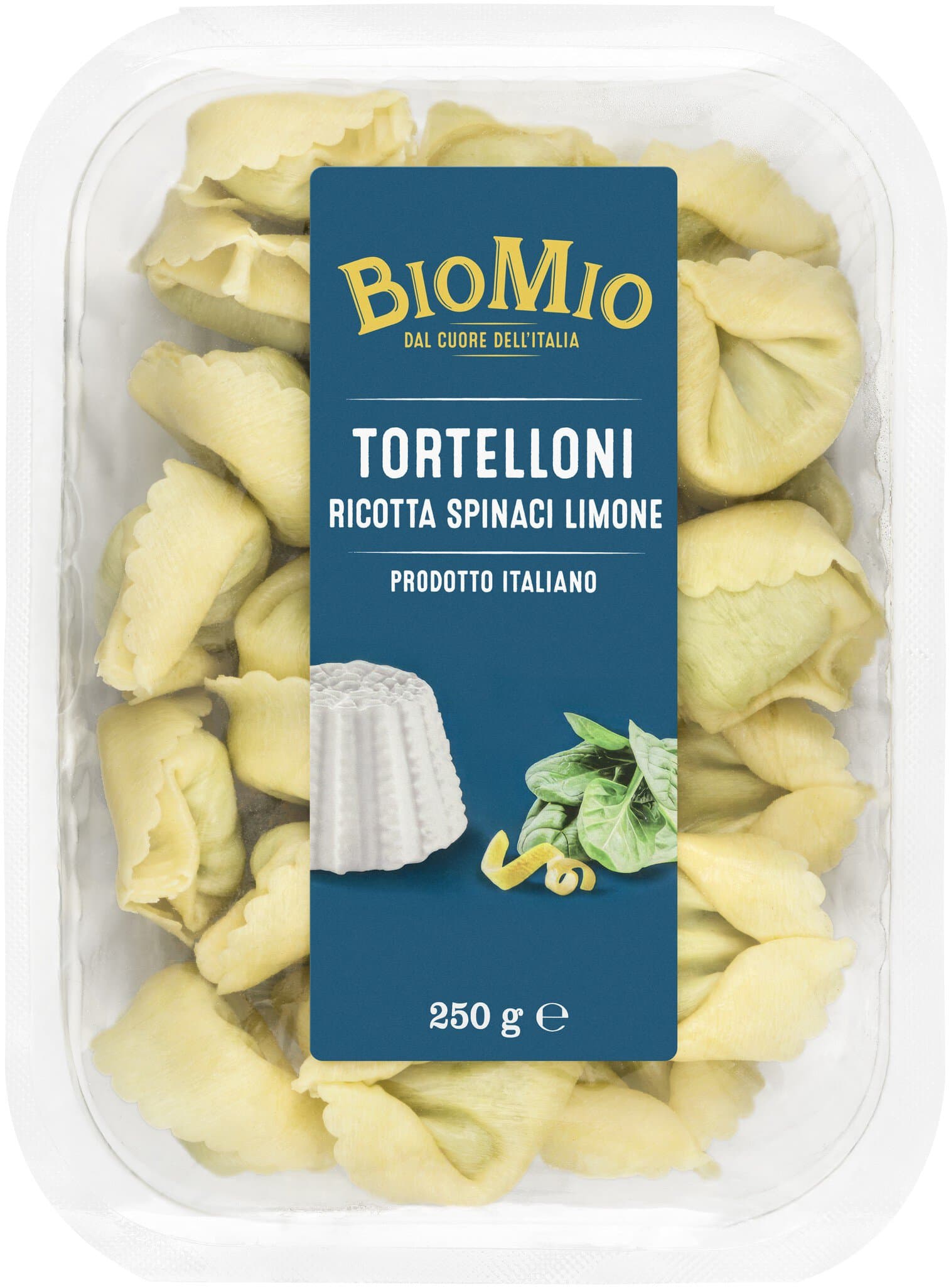 BioMio Tortelloni Ricotta Spinaci Limone