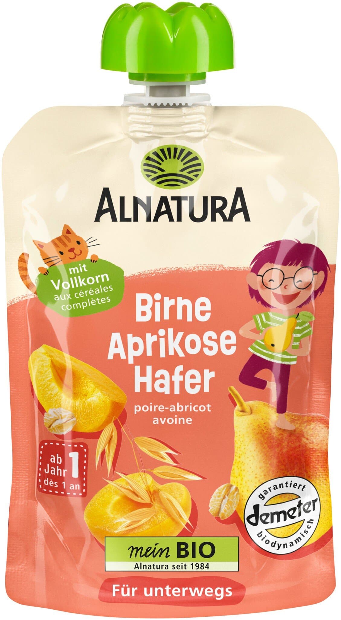 Alnatura Quetschbeutel Birne-Aprikose-Hafer