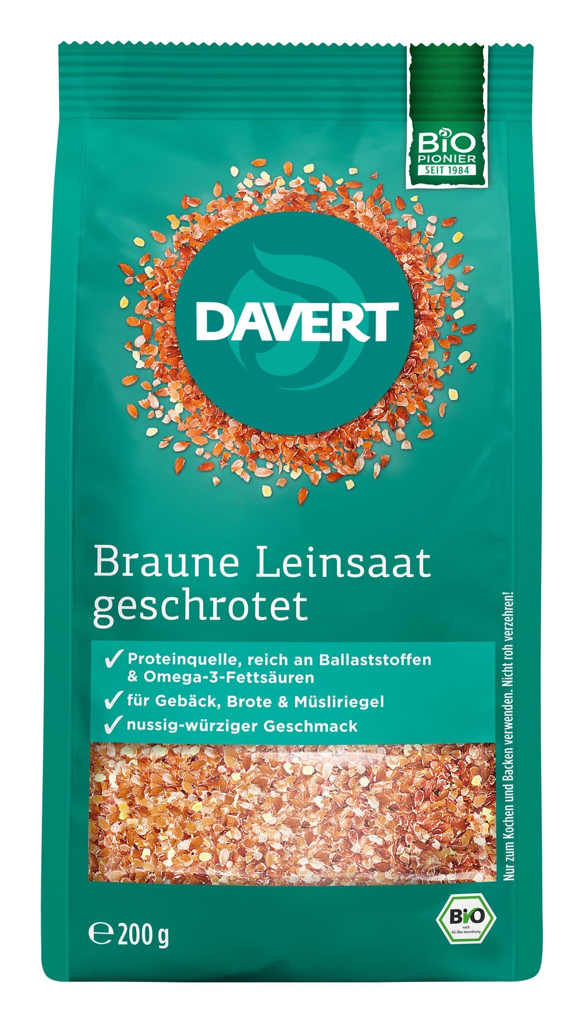 Davert Leinsaat geschrotet