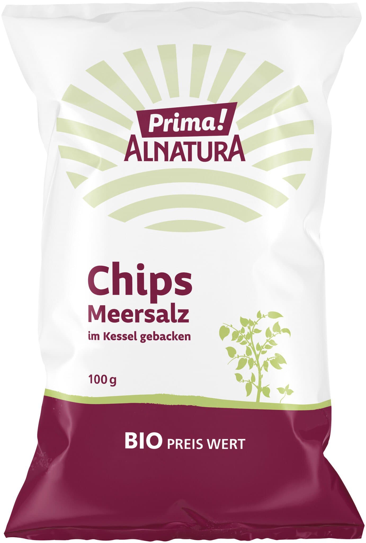 Prima! Alnatura Chips im Kessel gebacken Meersalz