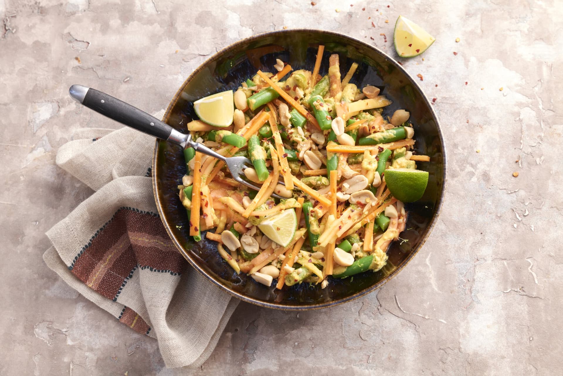 Lauwarmer Papaya-Salat