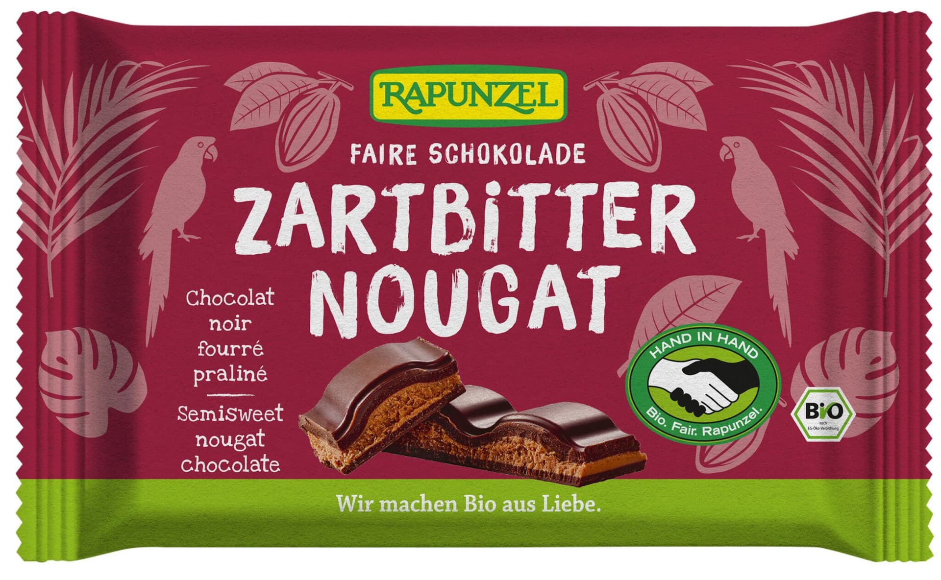 Rapunzel Zartbitter Nougat Schokolade
